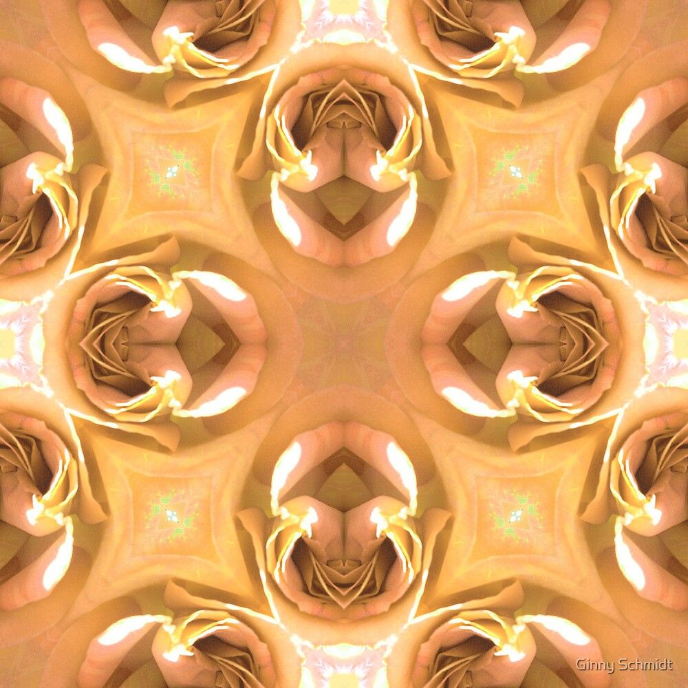 Rose dorate pattern caleidoscopio, 1000x1000 HD, PC Desktop