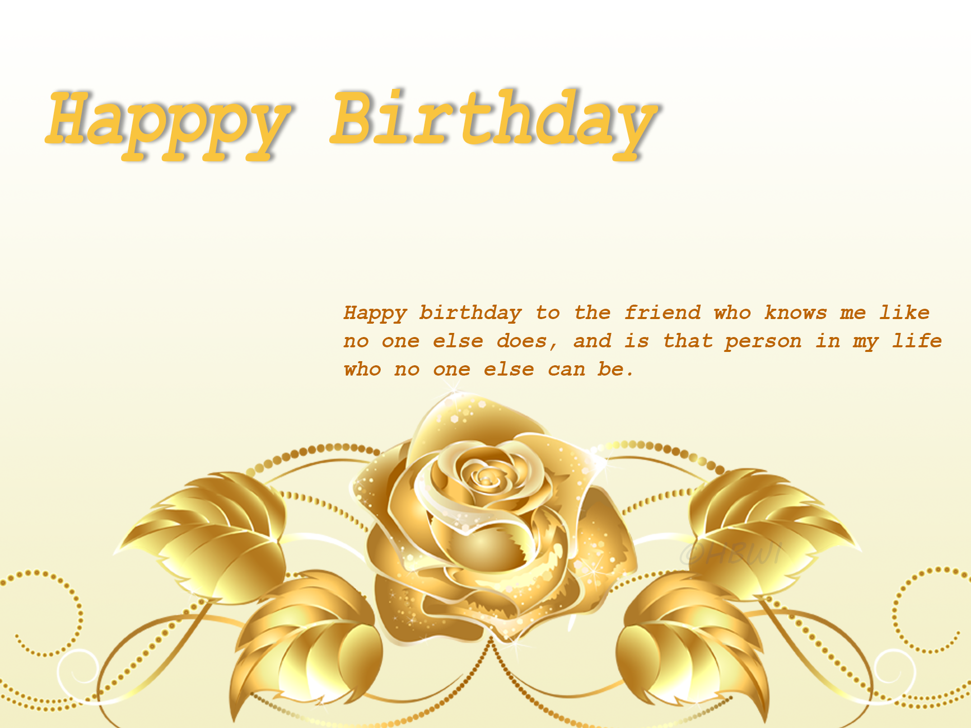 Rosa dorata biglietto compleanno, 1890x1417 HD Ready, PC Desktop