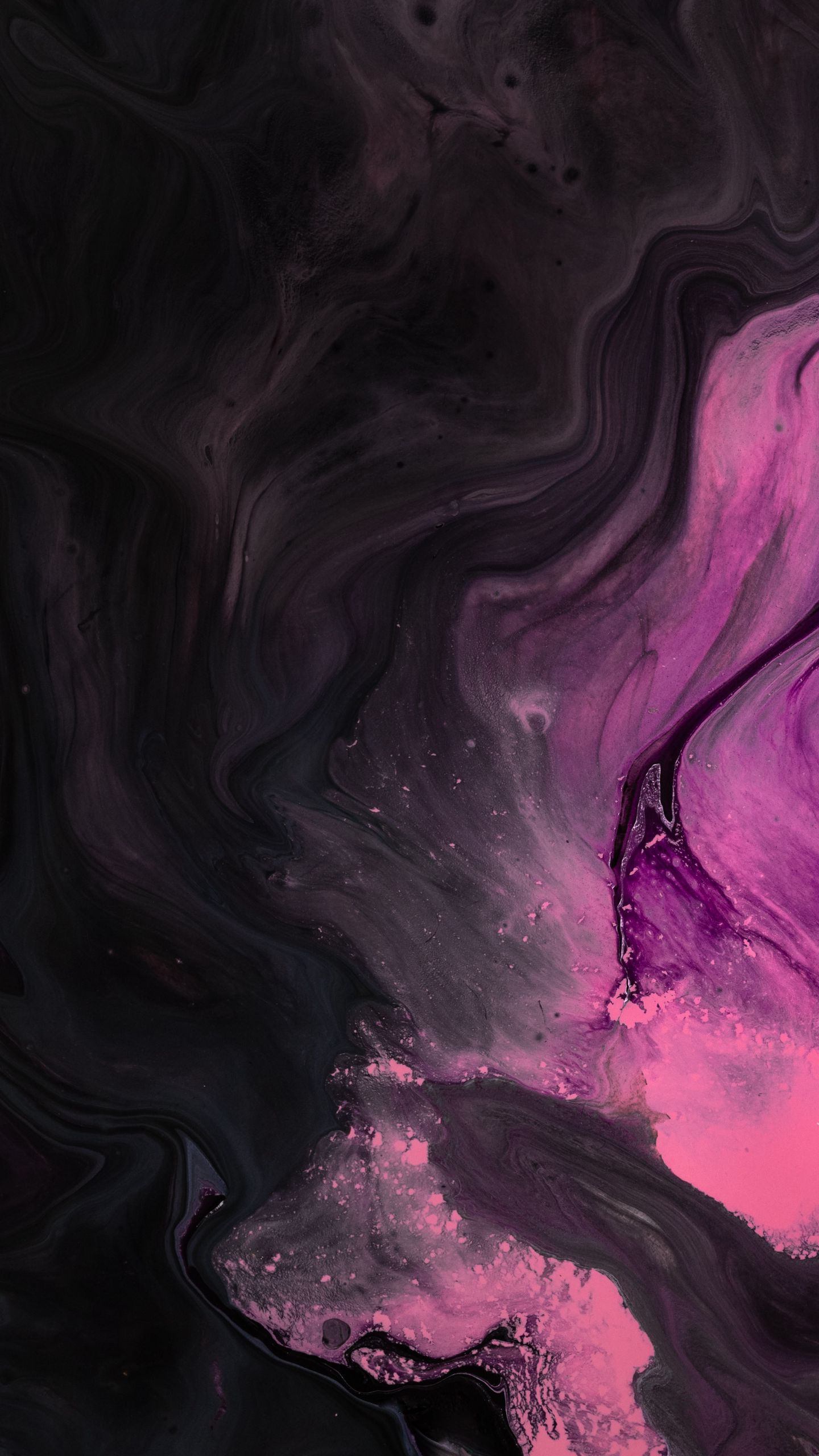 Vernice liquida rosa e nera, 1440x2560 Verticale, Telefono