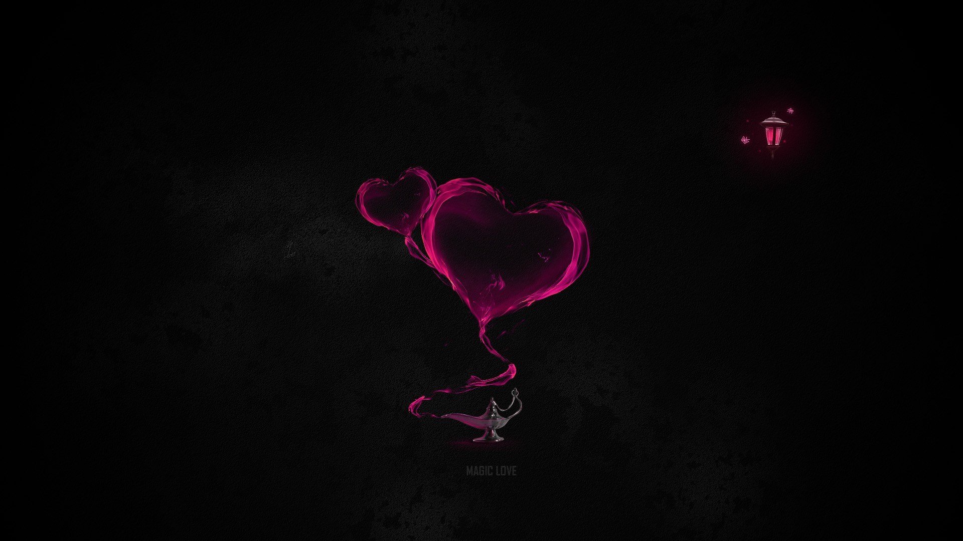 Cuore rosa fumo nero, 1920x1080 Full HD, PC