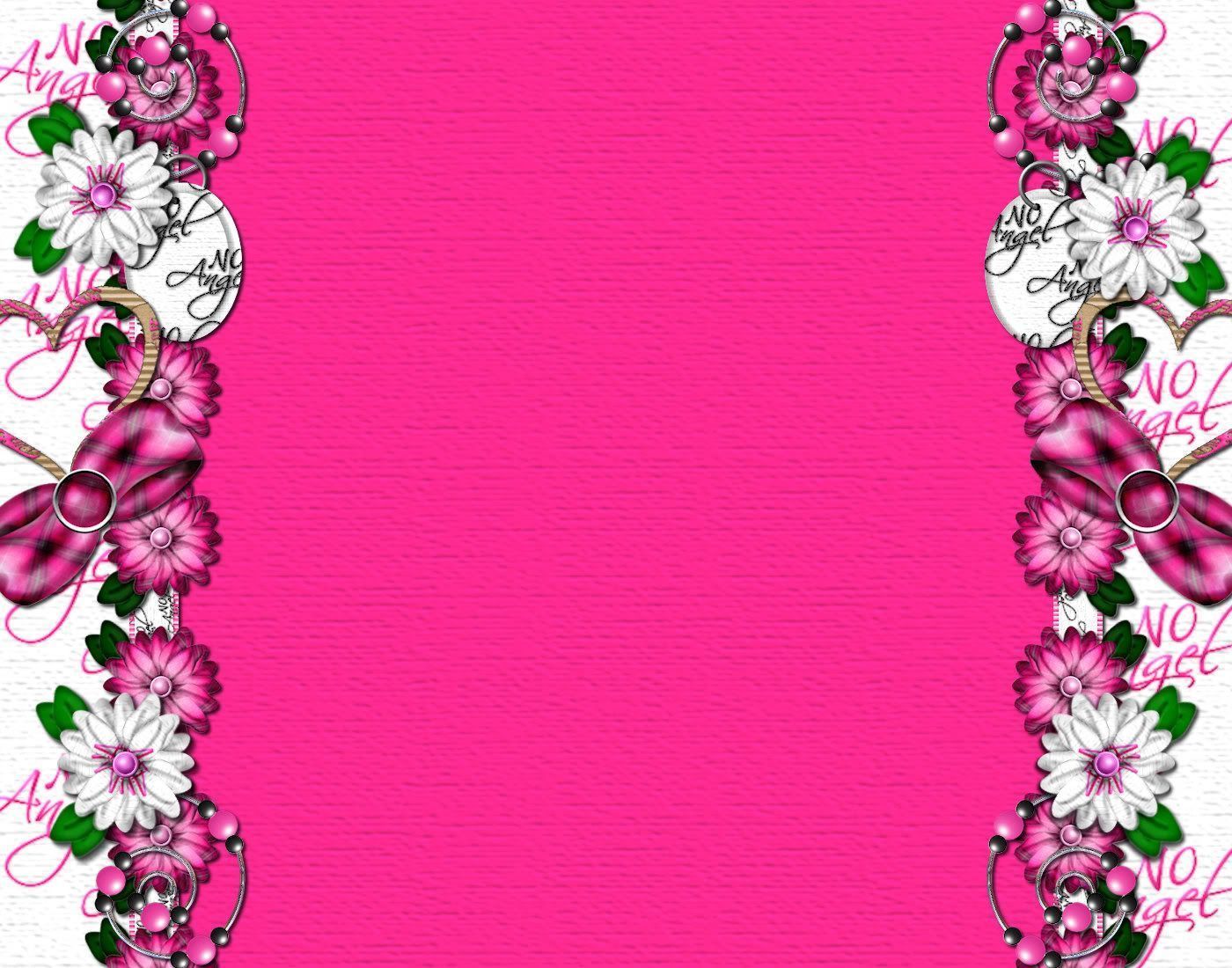 Fiori bianchi decorativi su rosa, 1024x768 HD, iMac