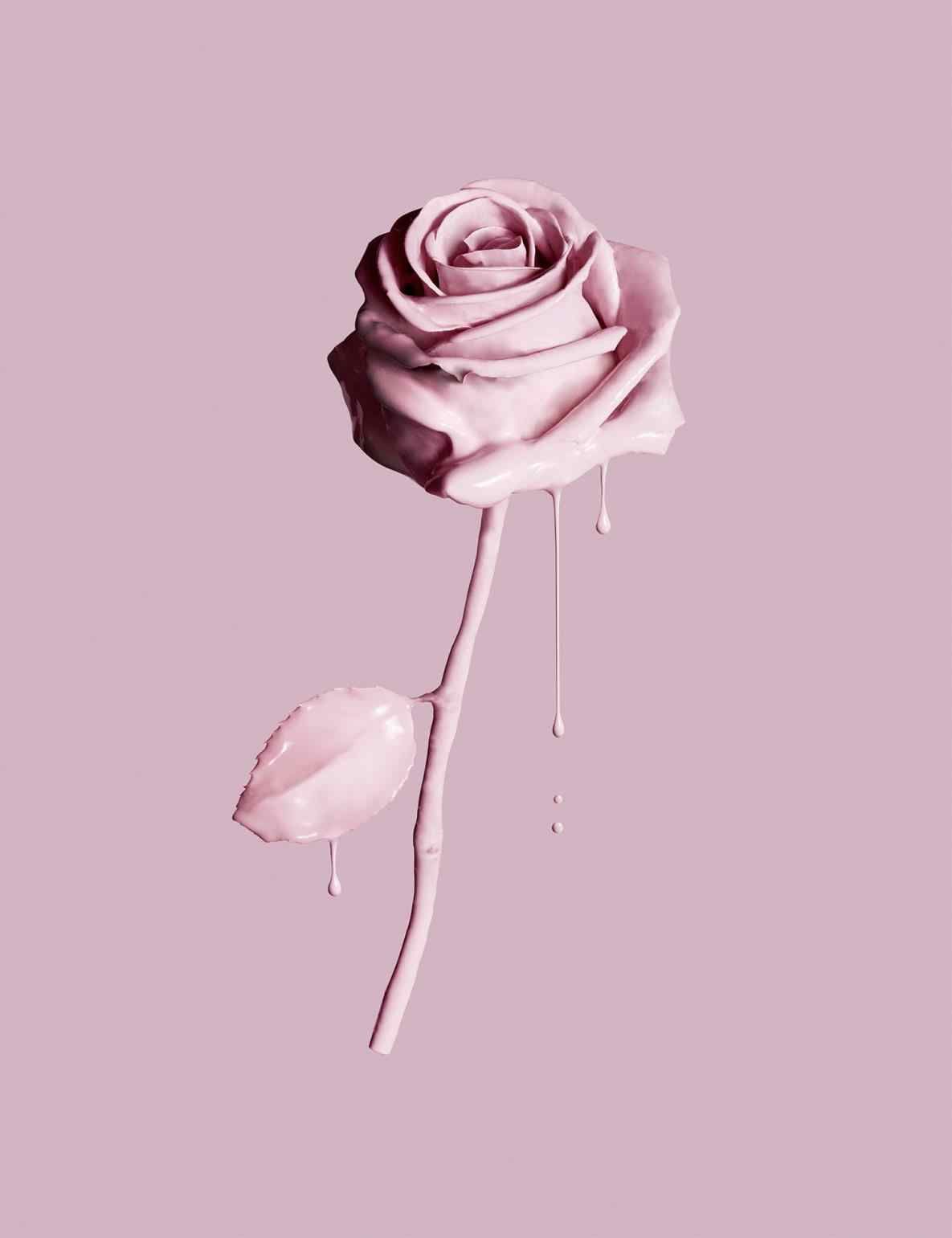 Rosa rosa pastello che gocciola, 1185x1541 Full HD Verticale, Smartphone