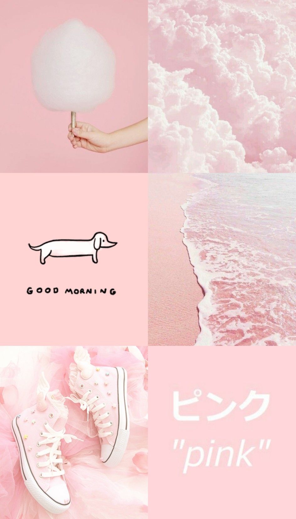 Collage estetico rosa pastello, 944x1655 Full HD Verticale, Google Pixel