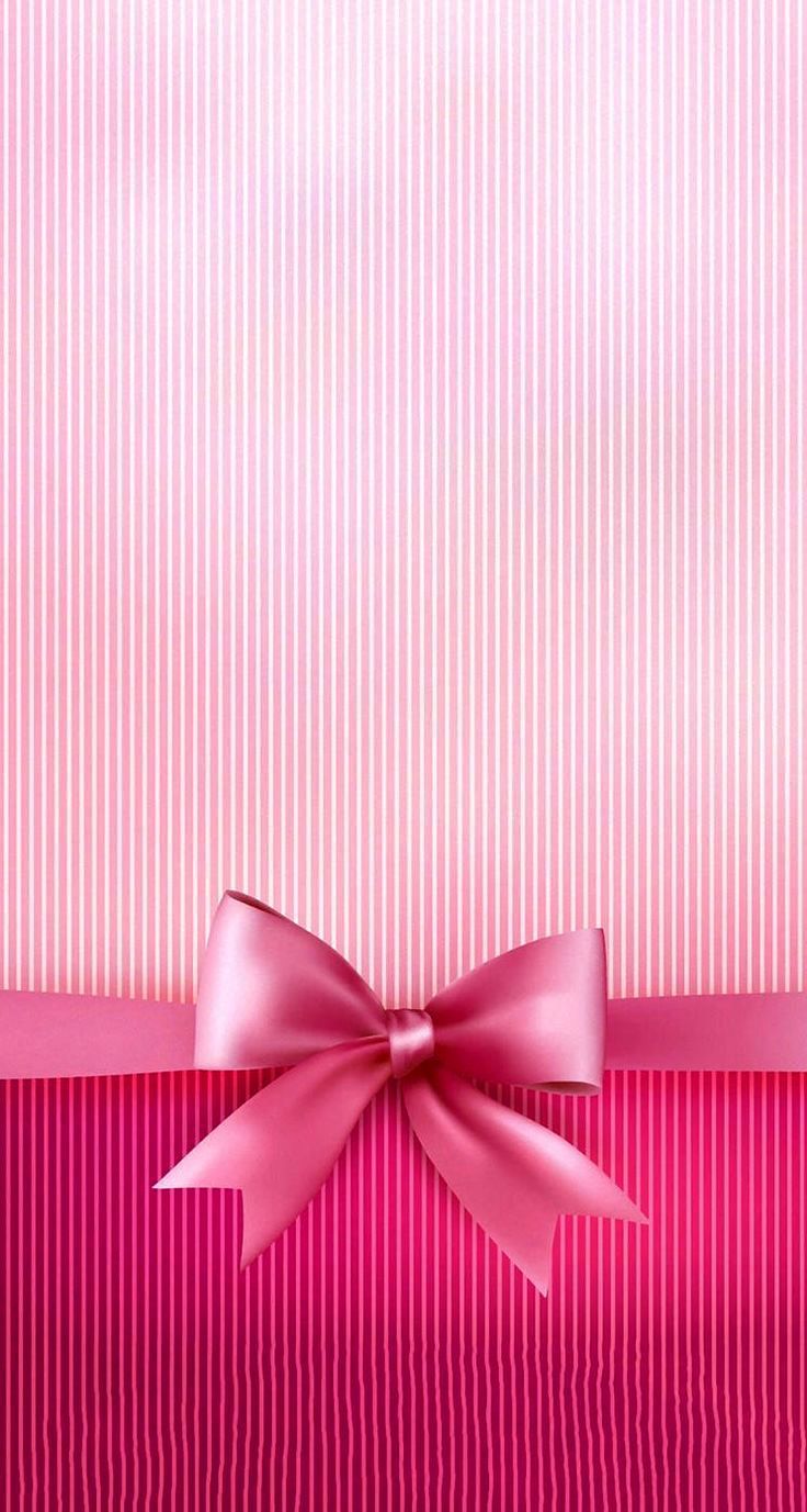 Fiocco rosa su righe, 736x1377 Full HD Verticale, iPhone