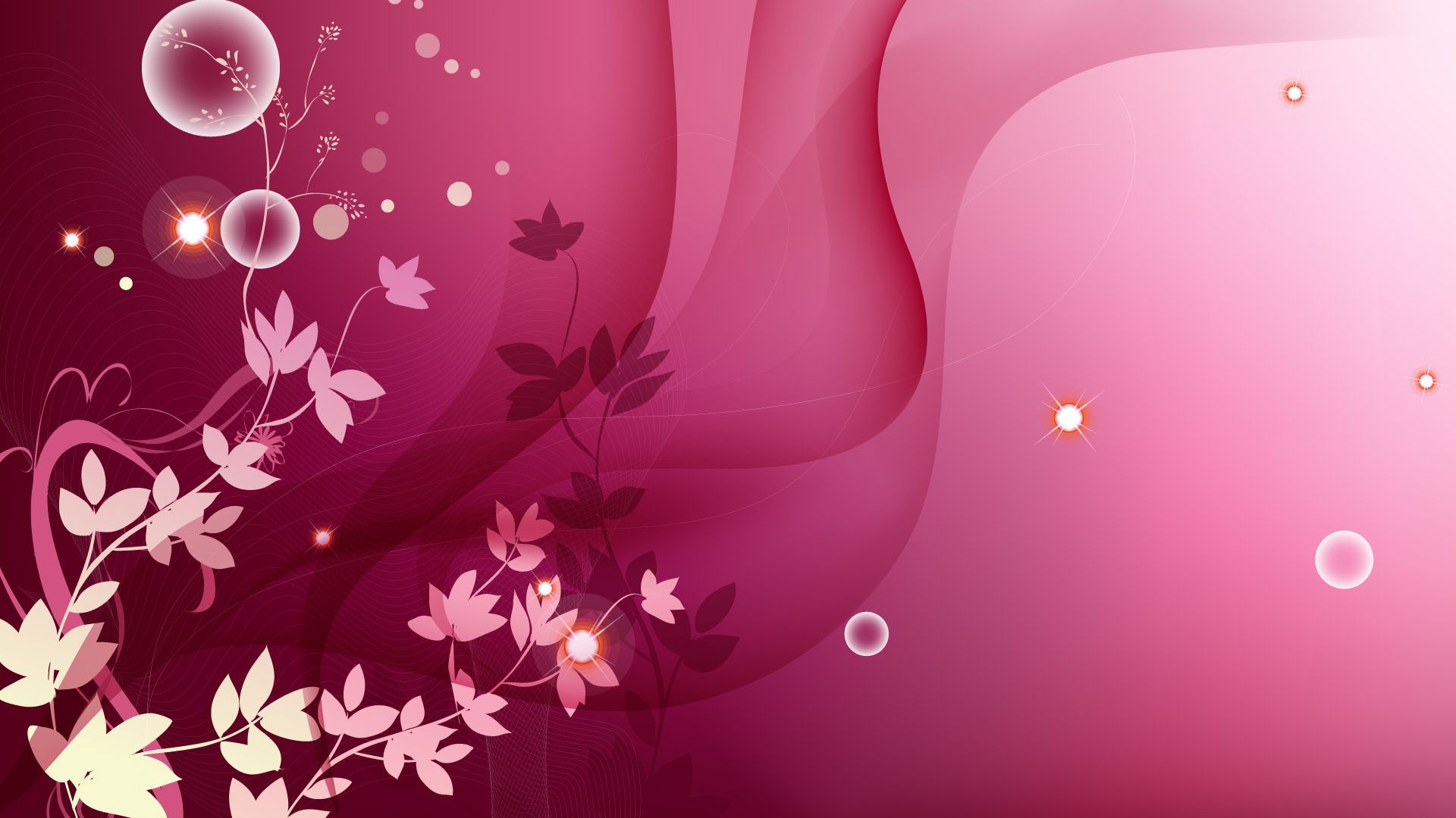 Motivo floreale astratto rosa, 1366x768 720p, iMac