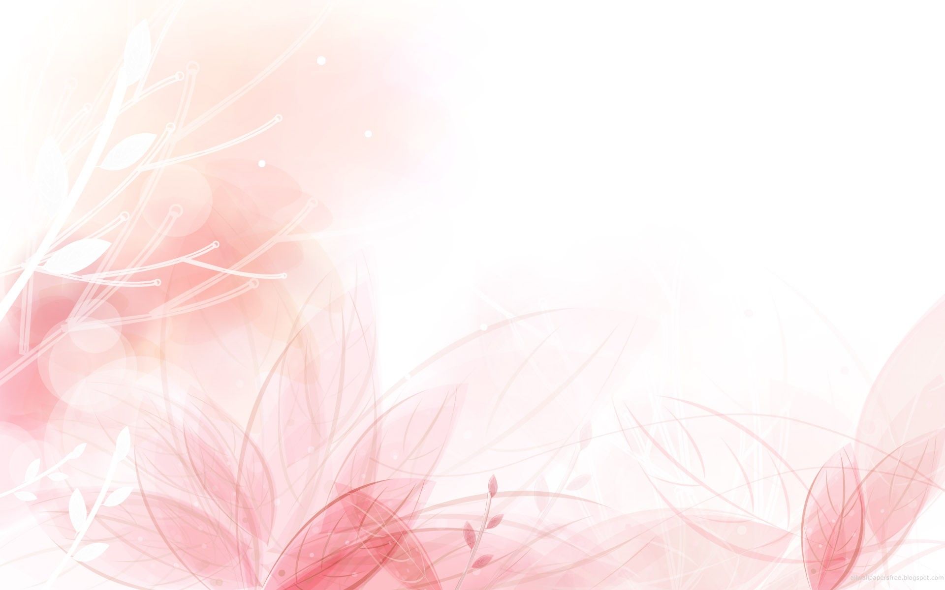 Foglie acquerello rosa pastello, 1920x1200 WUXGA, PC