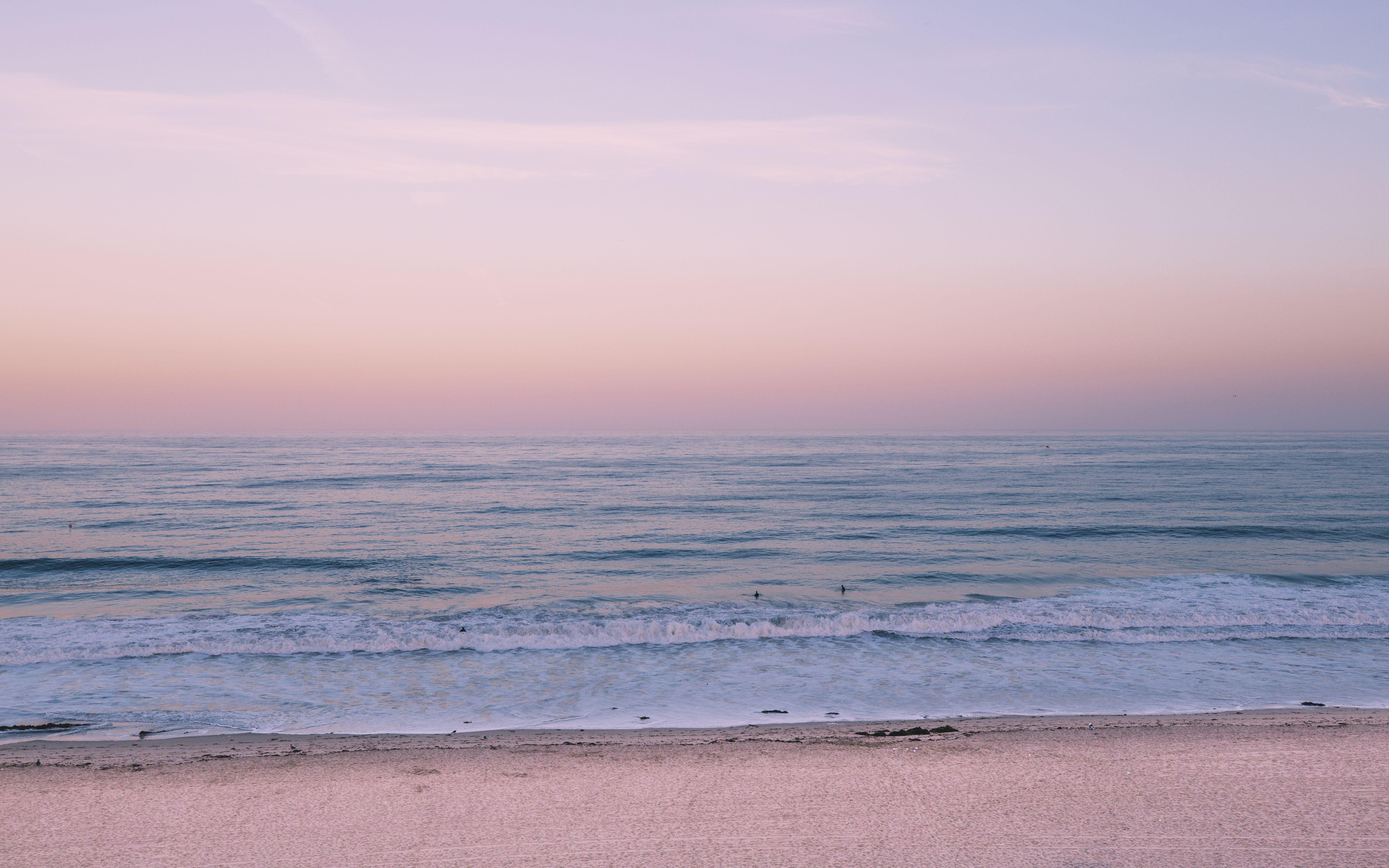 Spiaggia oceano tramonto pastello, 5472x3420 Ultra HD, Monitor 4K