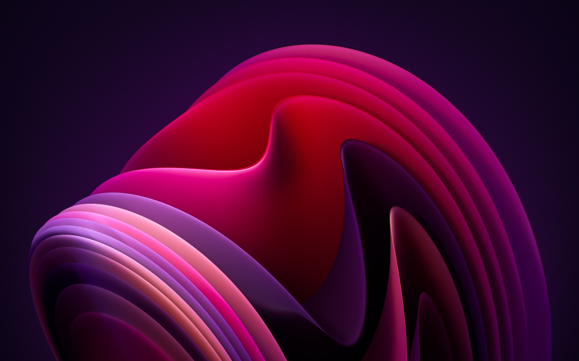 Forma astratta ondulata rosa scuro, 1920x1200 Full HD+ WUXGA, Laptop