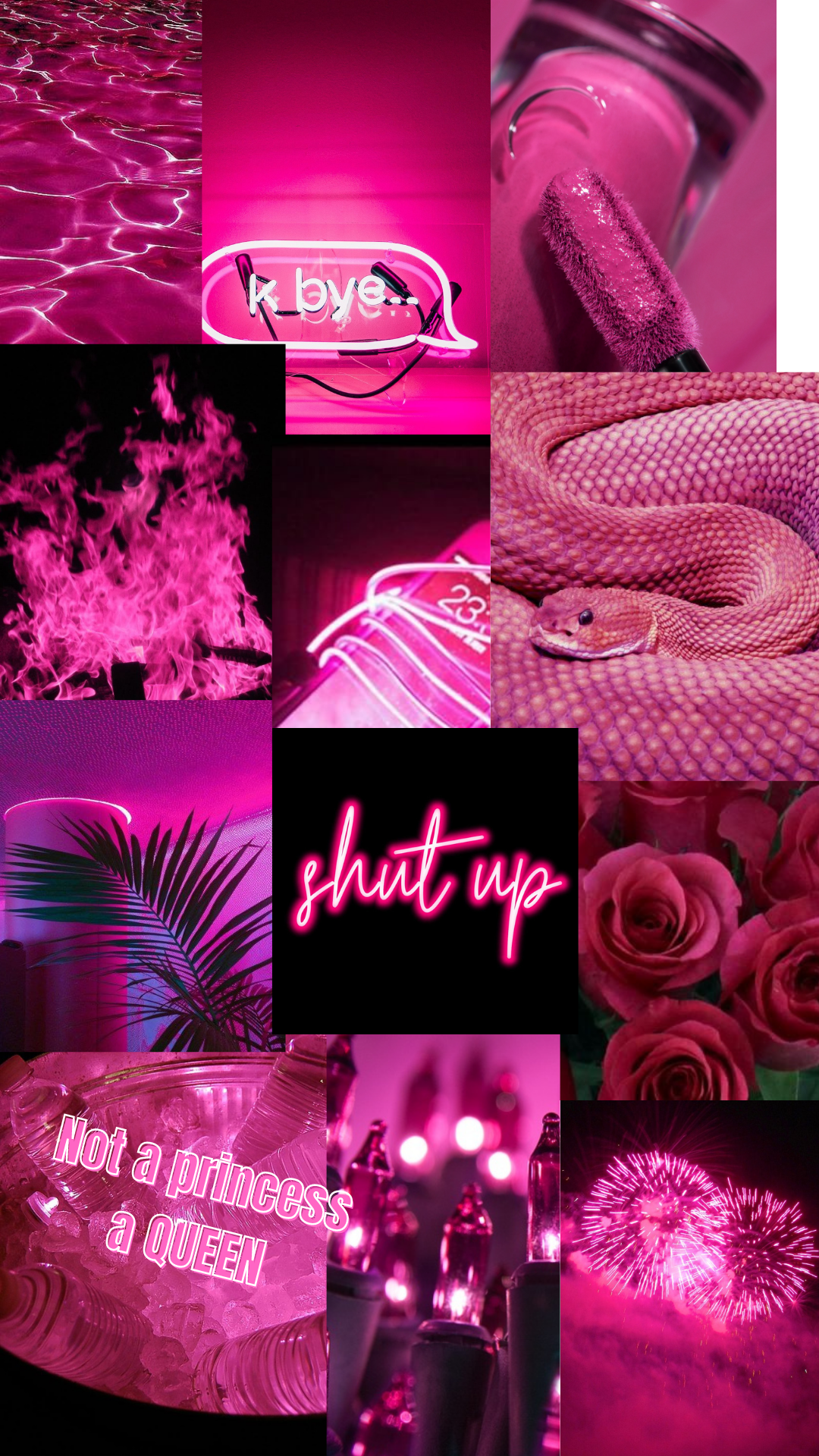 Collage estetico rosa scuro, 1080x1920 Full HD Verticale, Smartphone
