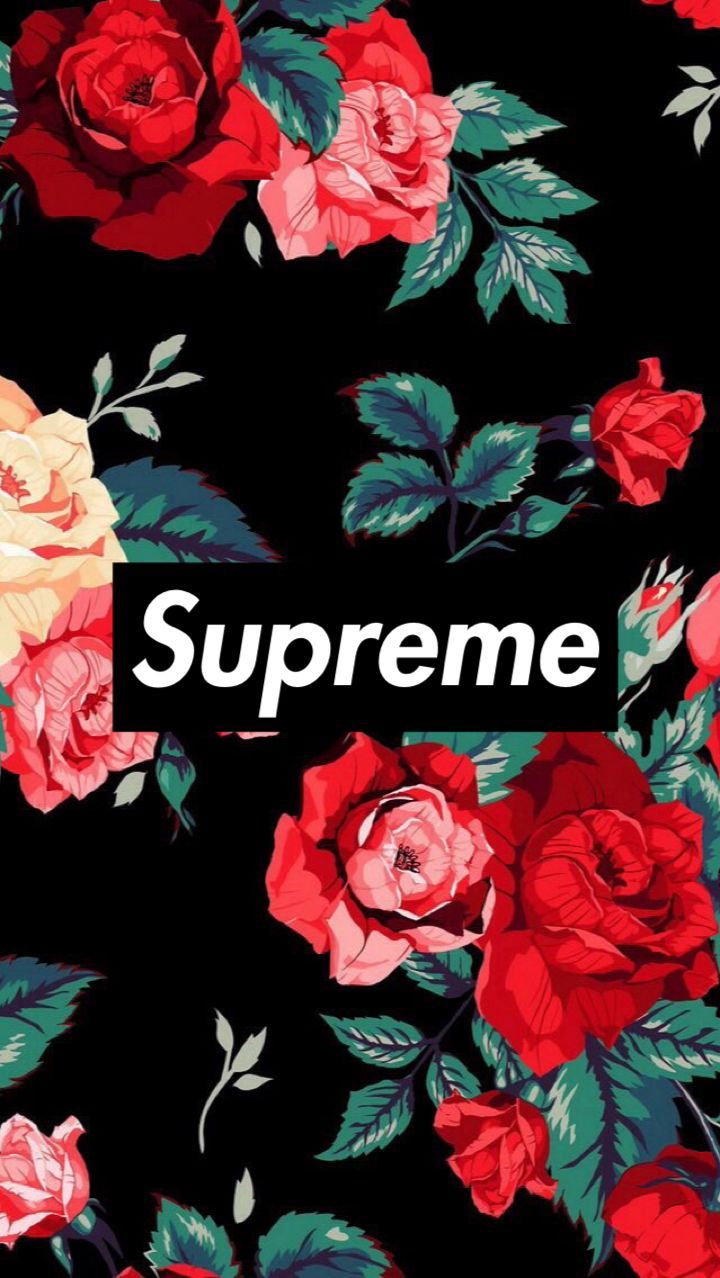 Logo Supreme con rose rosse, New York, 720x1278 Full HD Verticale, Smartphone