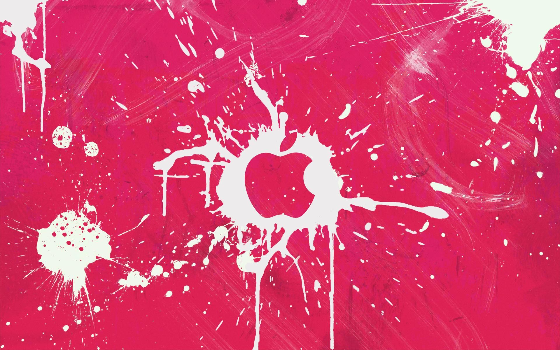Logo Apple splatter rosa, 1920x1200 Full HD+ WUXGA, iMac