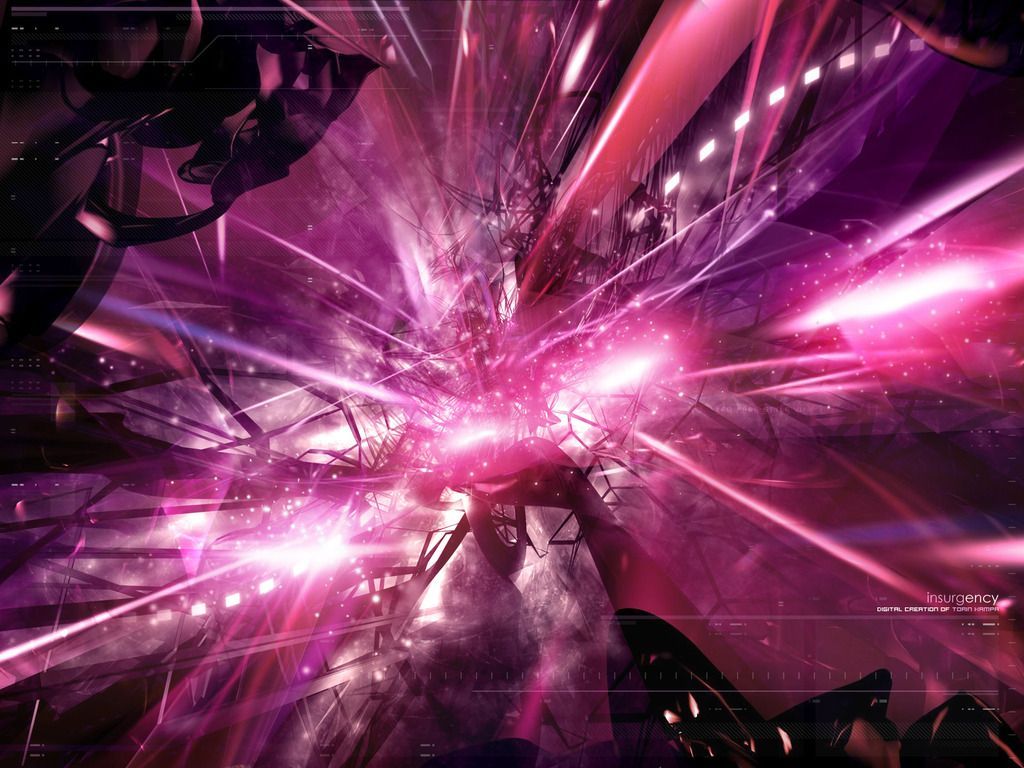 Astratto fantascientifico esplosione rosa, sfondo 1024x768 HD, PC