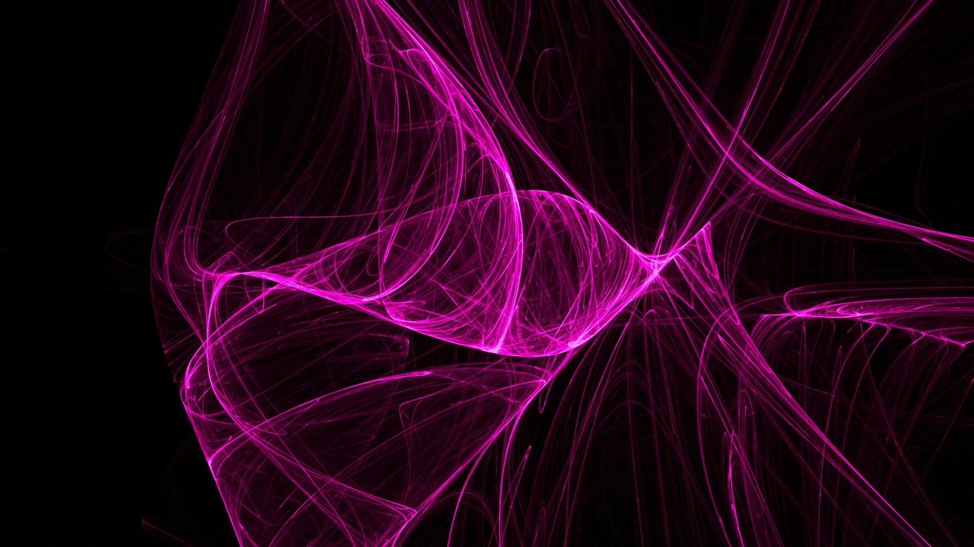 Linee astratte rosa fluide, sfondi 1920x1080 Full HD, PC