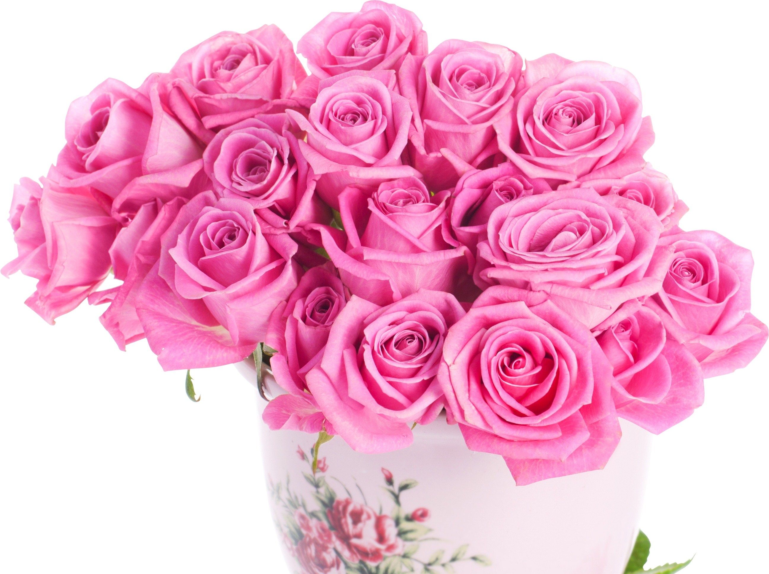 Bouquet rose rosa vaso, 2592x1935 2K, Laptop
