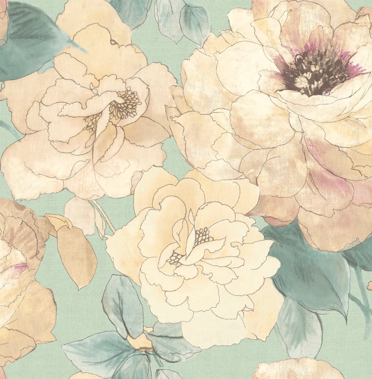 Rose vintage acquerello verde, 1200x1221 Full HD Verticale, iPhone
