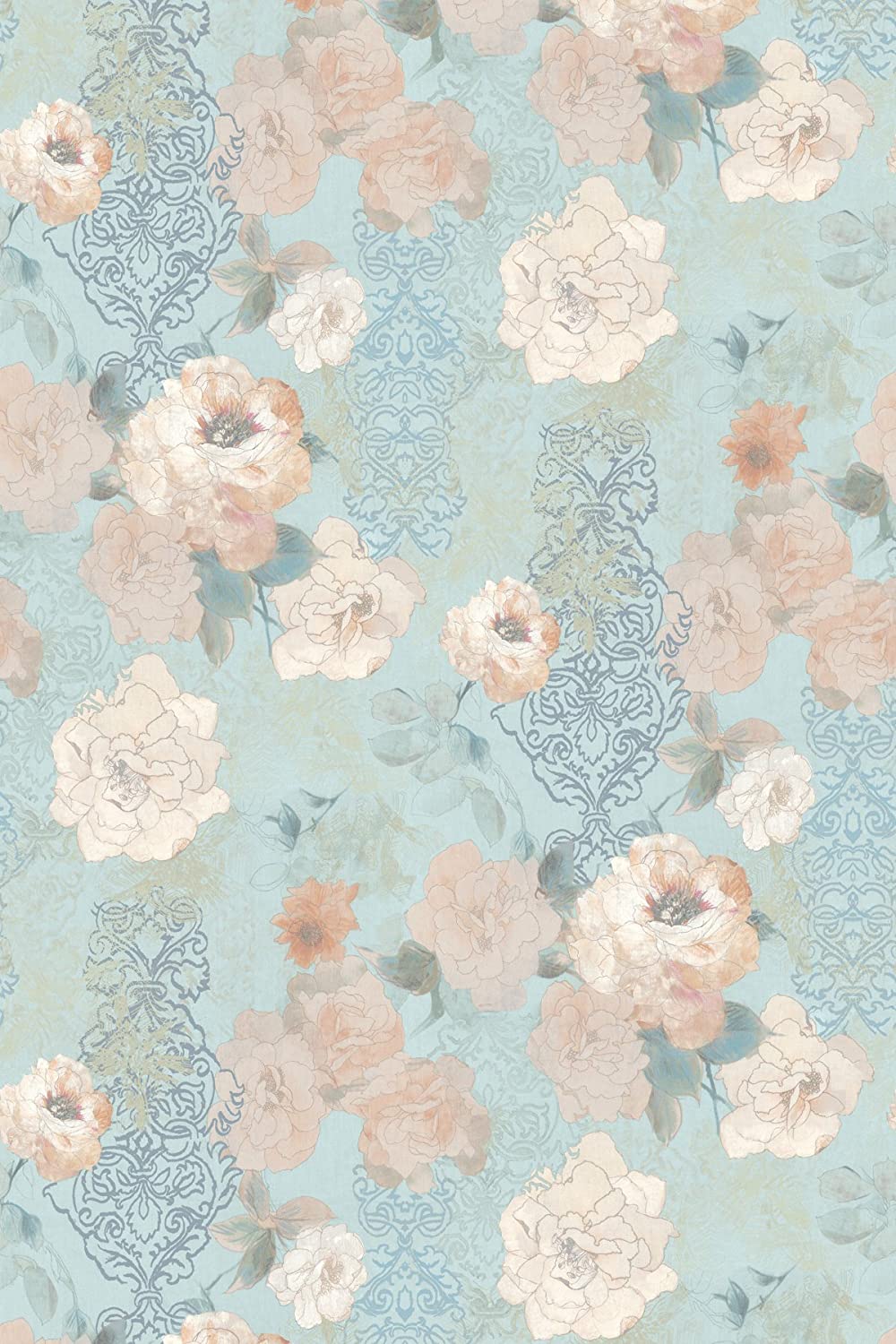 Rose vintage su sfondo azzurro, 1000x1500 Full HD Verticale, Smartphone