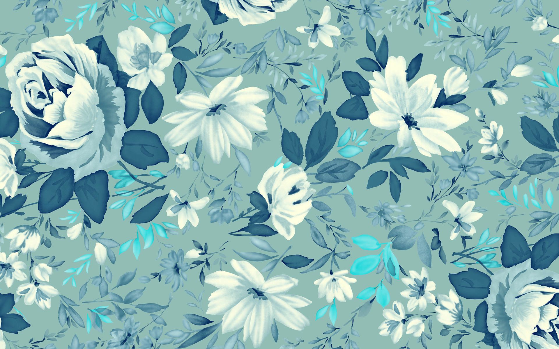 Rose blu vintage floreale, 1920x1200 WUXGA, Desktop