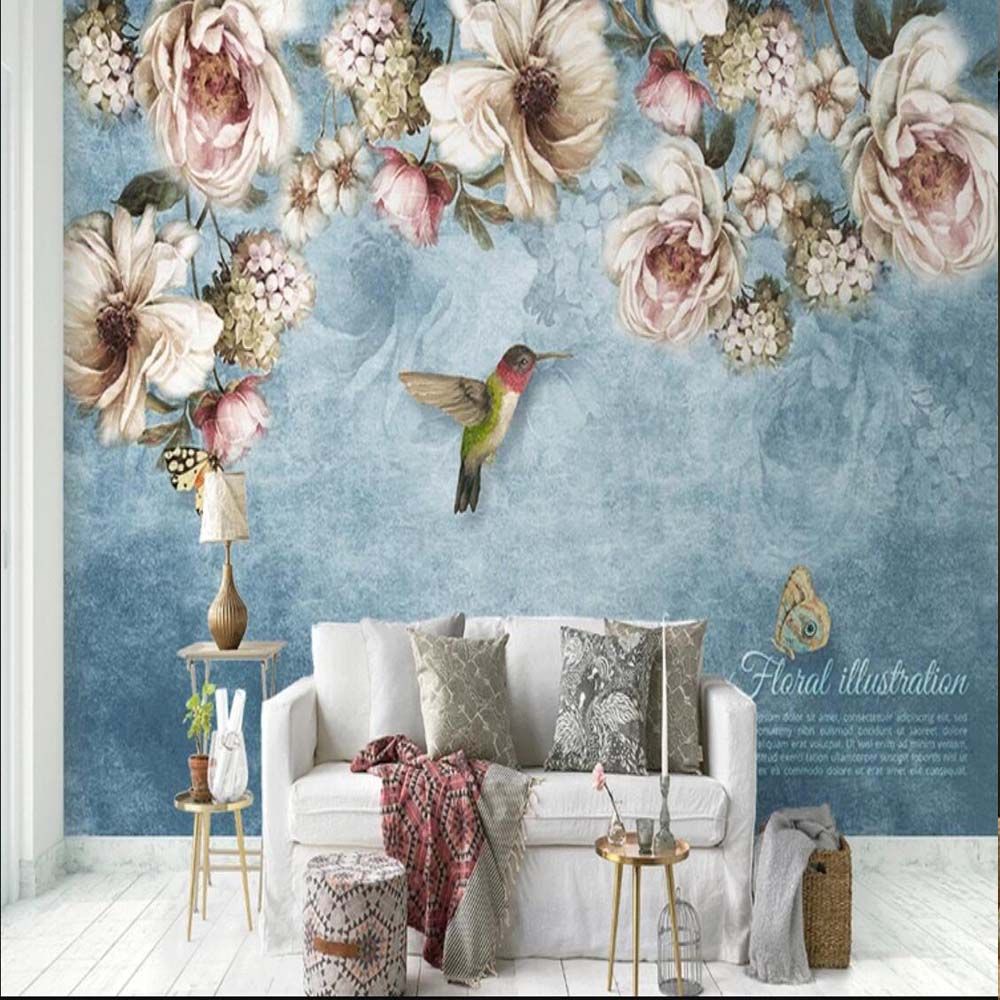 Rose blu vintage su parete, 1065x858 HD, PC Desktop