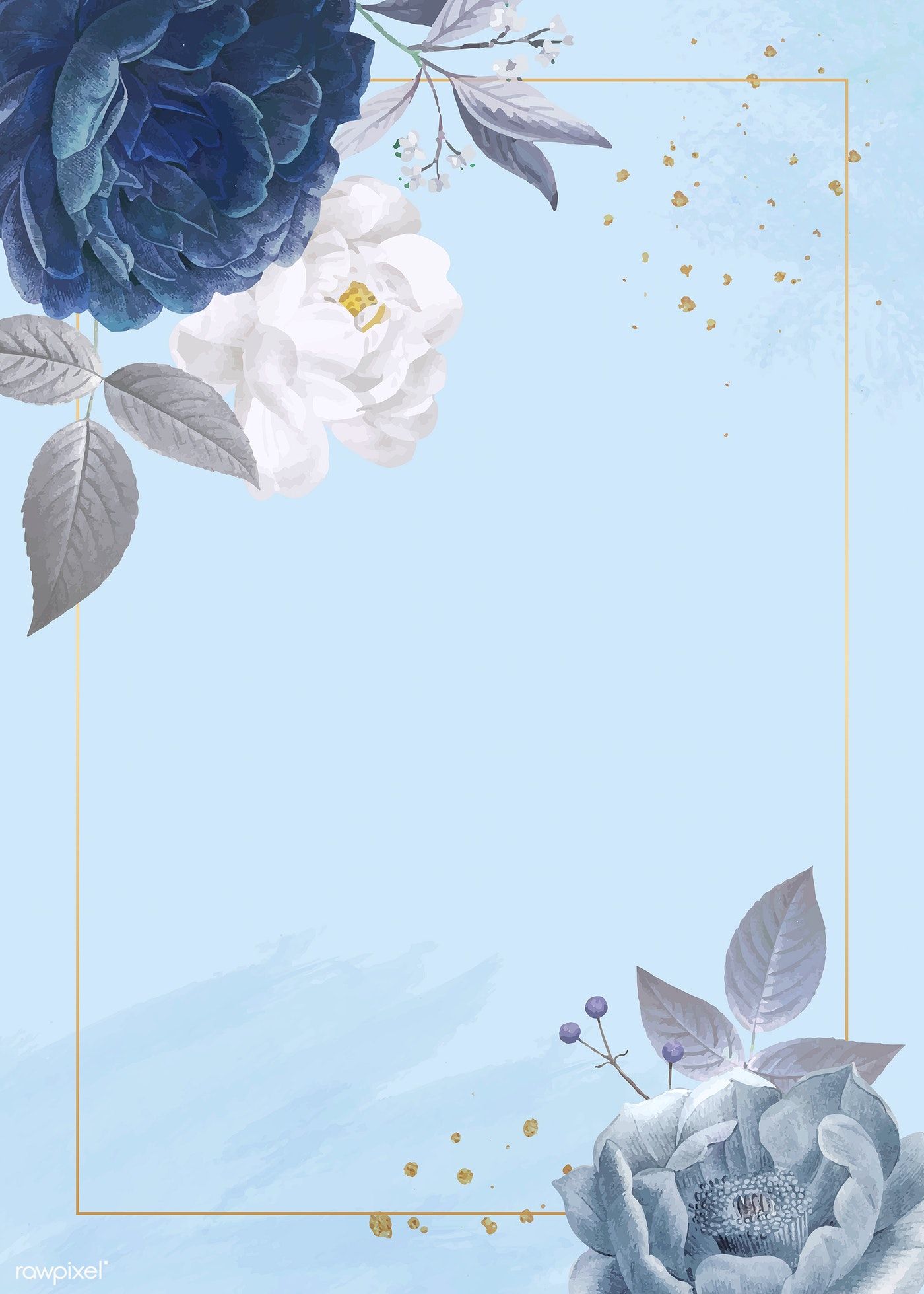 Rose blu vintage cornice dorata, 1400x1959 Full HD Verticale, iPhone