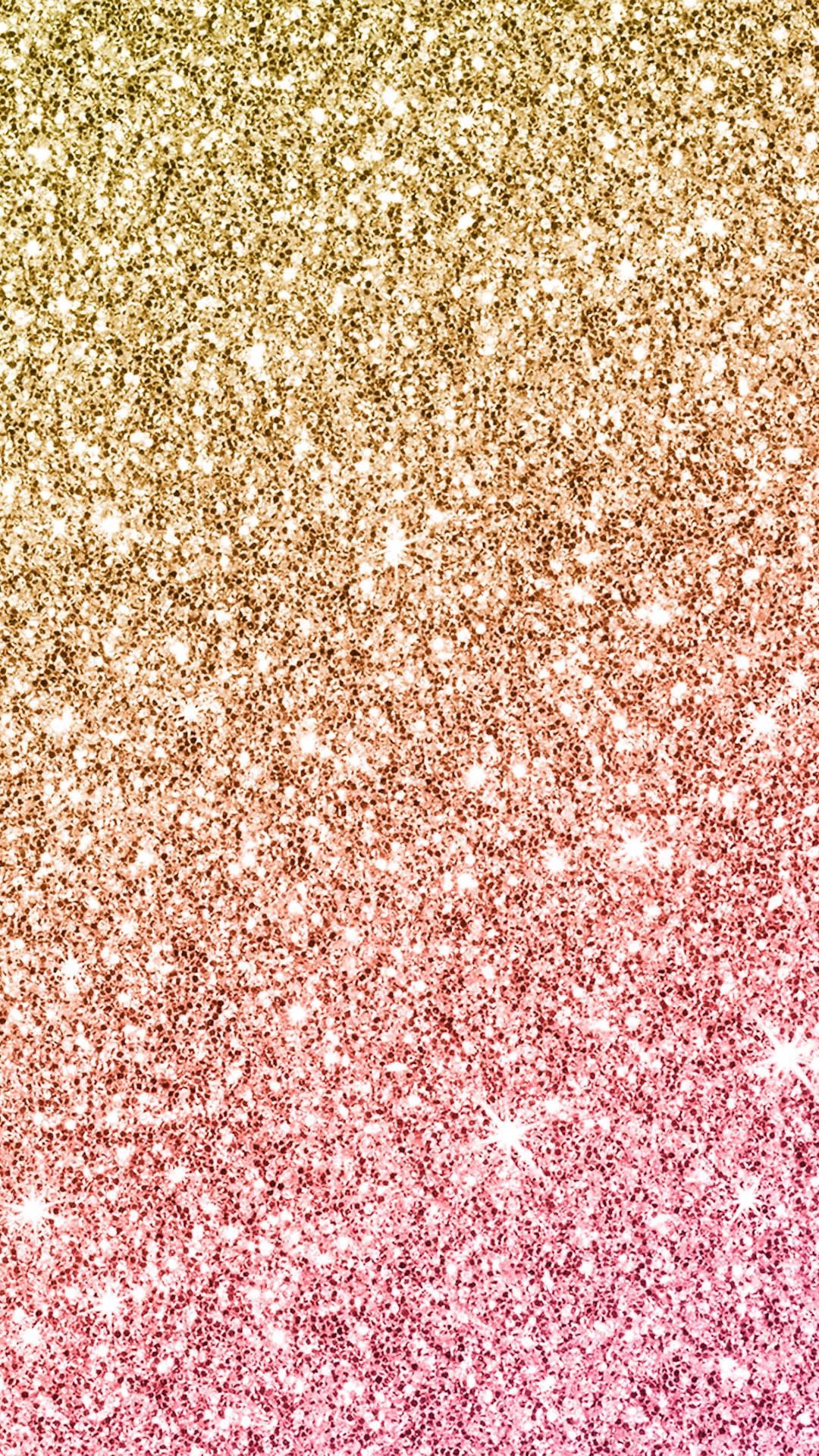 Glitter oro rosa sfumato, 1080x1920 Verticale, Telefono