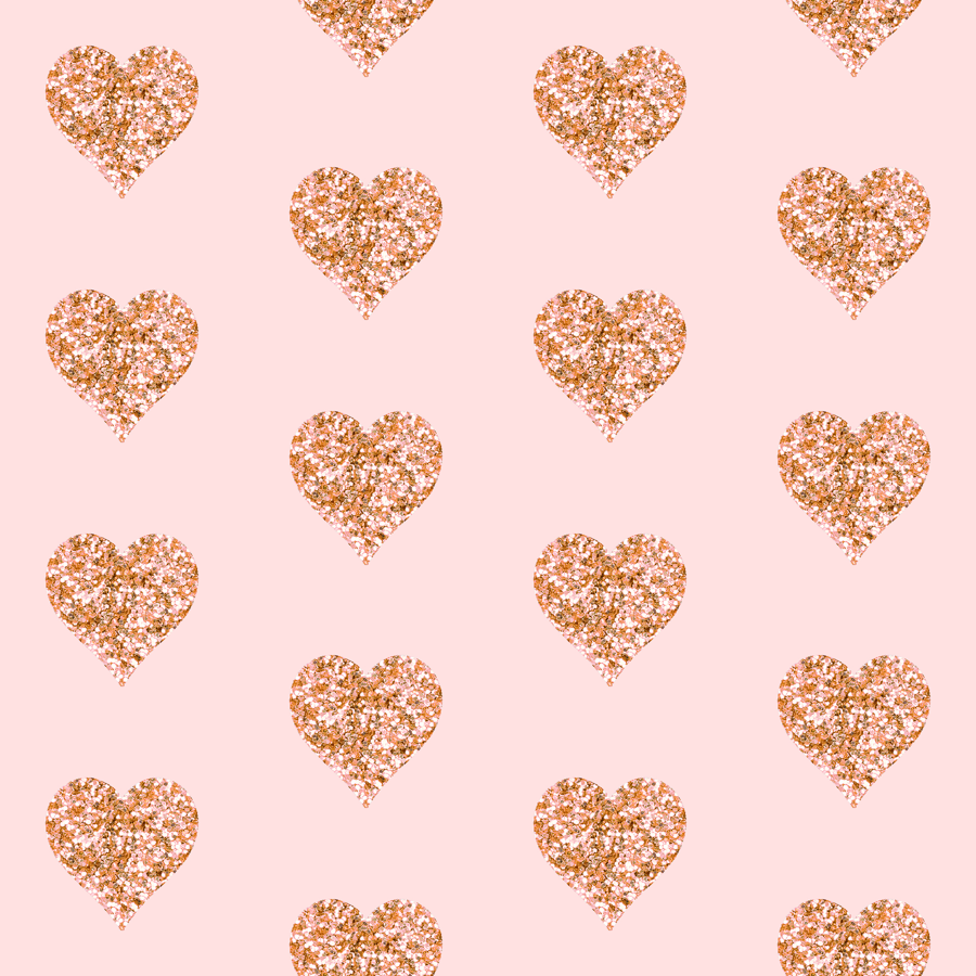 Cuori glitter rosa oro, 900x900 HD, Desktop