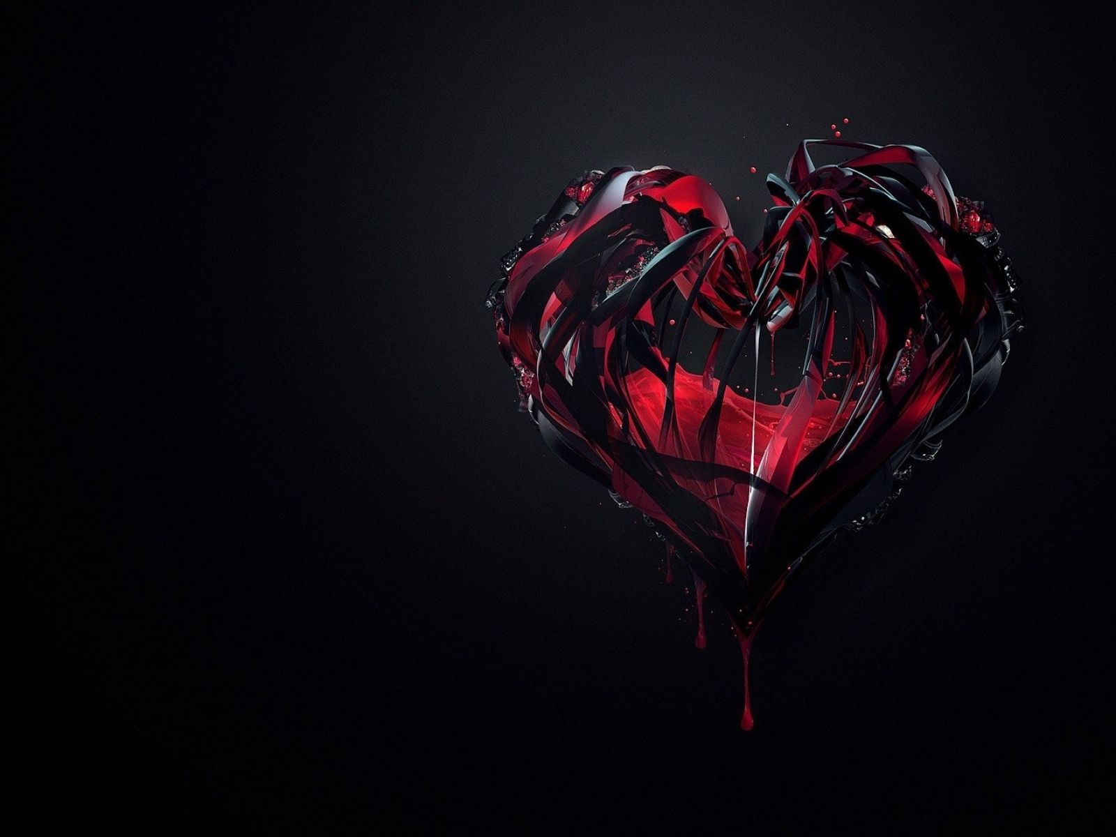 Cuore rosso sangue nero, 1600x1200 HD Ready, Laptop