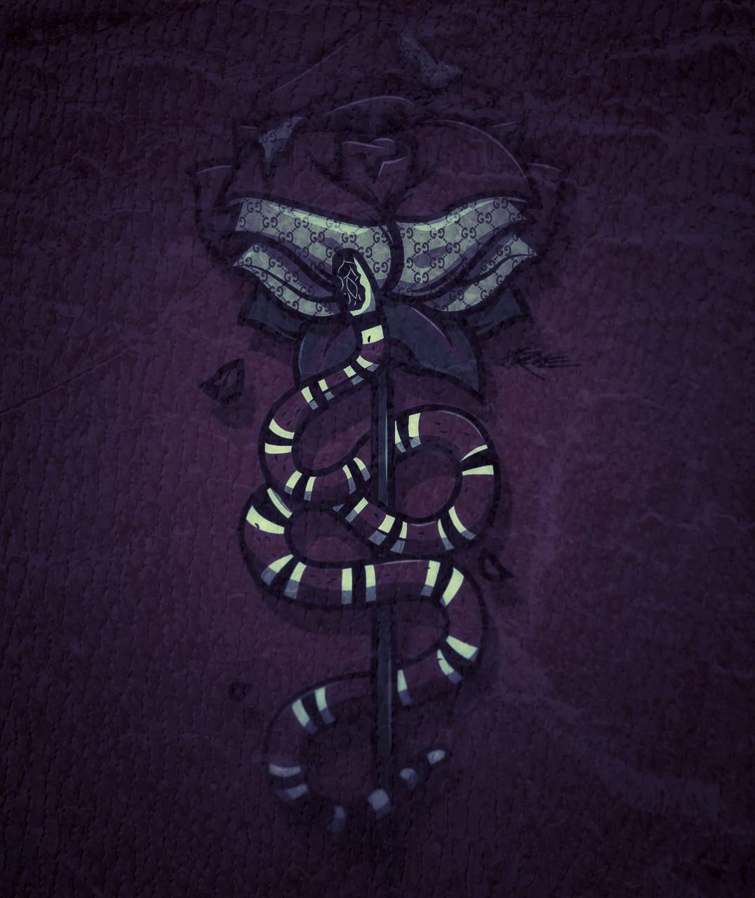 Rosa scura serpente illustrazione, 1076x1280 Full HD Verticale, Smartphone