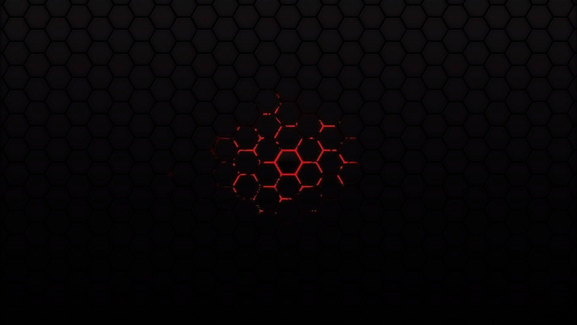 Esagoni rossi luminosi scuro, 1920x1080 1080p, PC Desktop