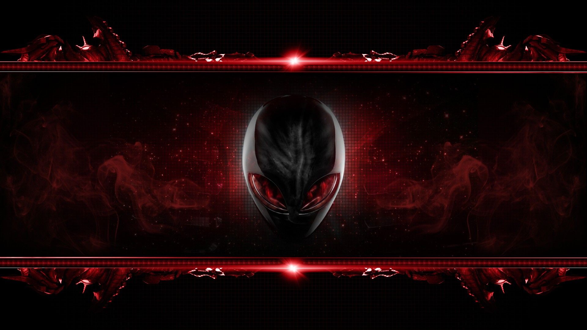 Logo Alienware rosso, computer gaming, 1920x1080 Full HD, Laptop