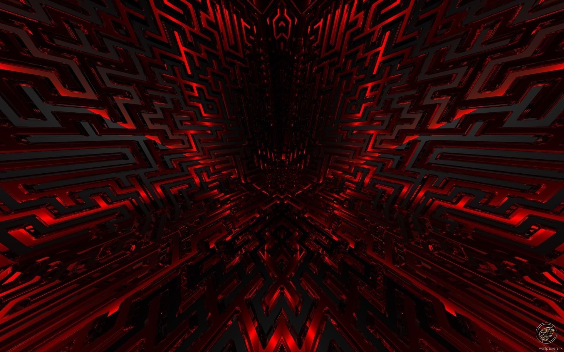 Tunnel astratto rosso e nero, 1920x1200 WUXGA, Desktop
