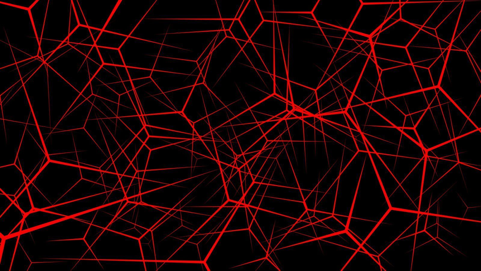 Rete geometrica rossa astratta, 1600x900 HD Ready, PC Desktop
