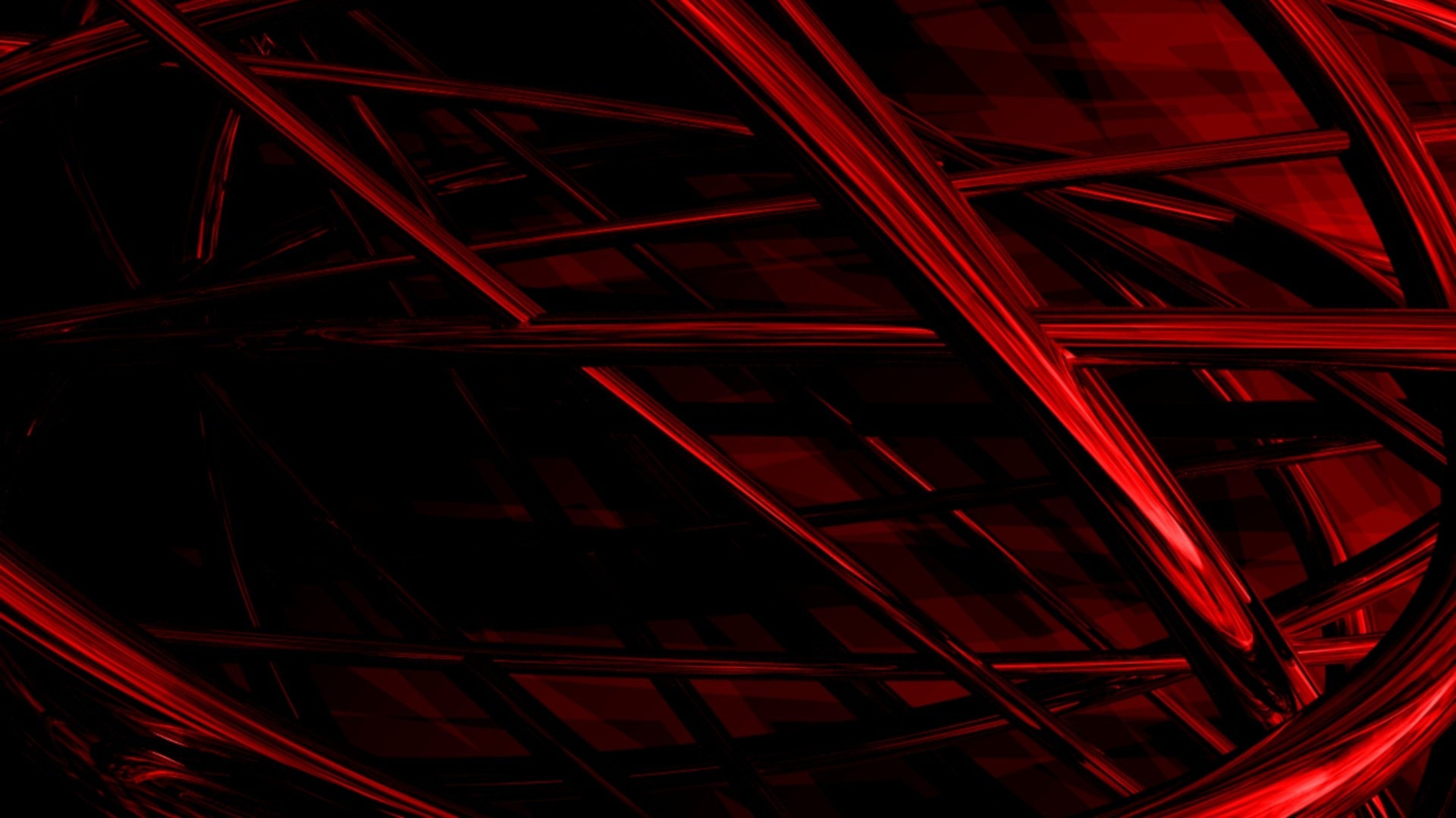 Linee astratte rosse metalliche, 3840x2160 4K Ultra HD, Monitor 4K