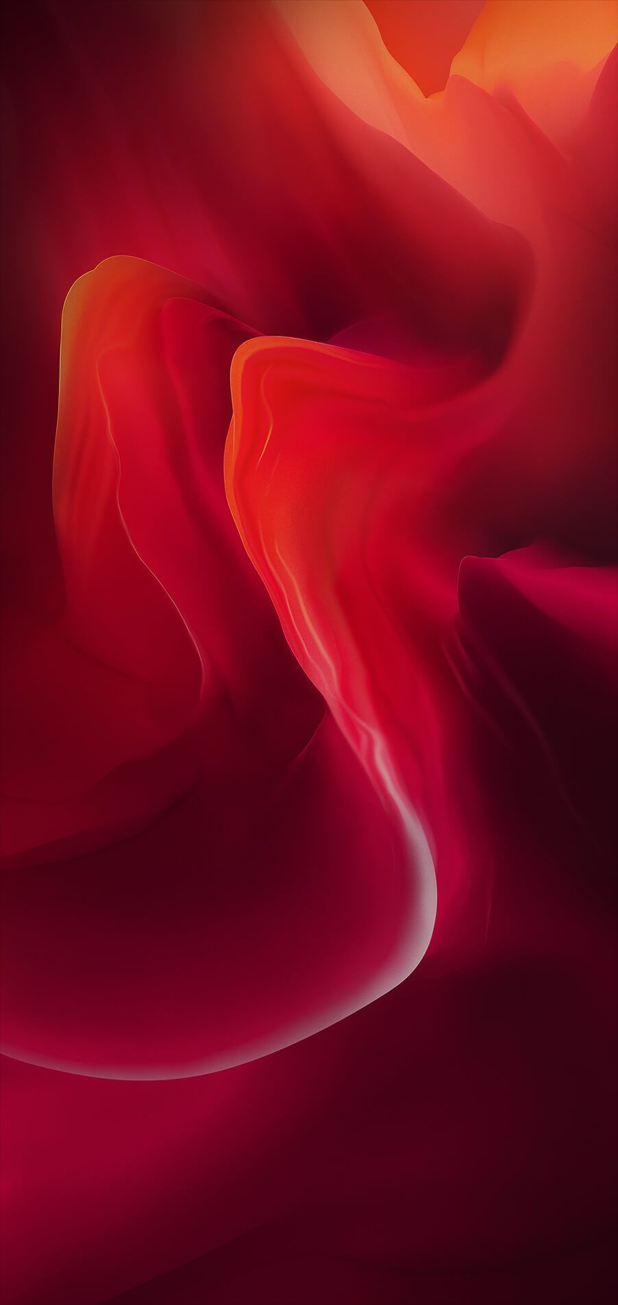 Onde astratte rosse fluide, 902x1904 Full HD Verticale, iPhone