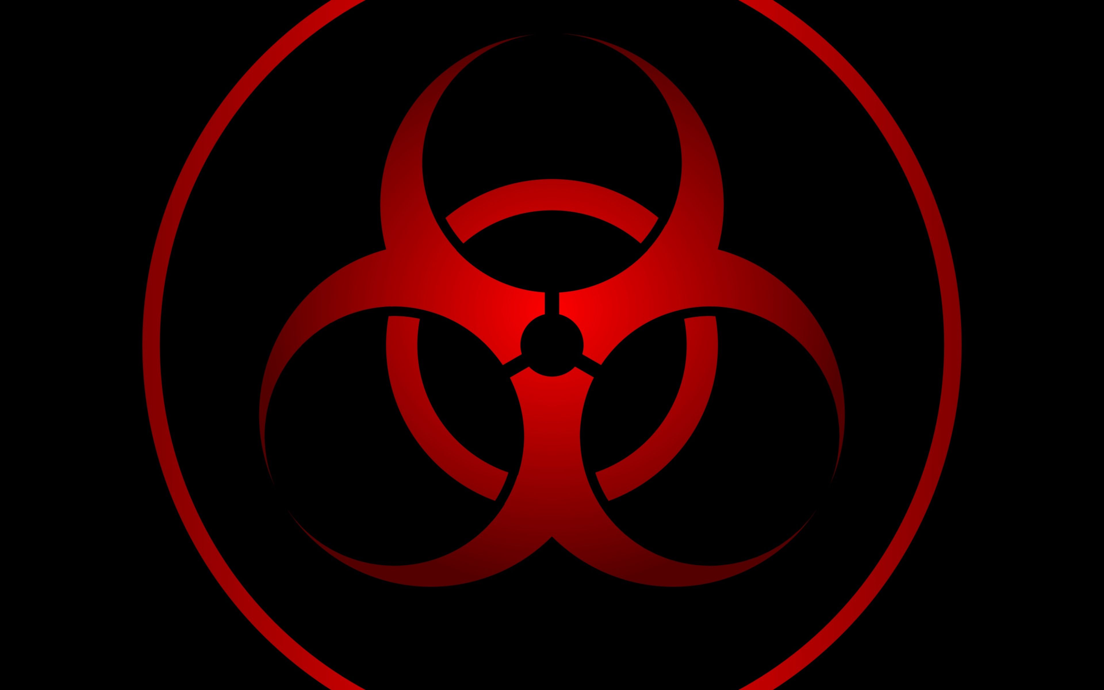 Simbolo biohazard rosso, 3840x2400 UHD, PC 4K