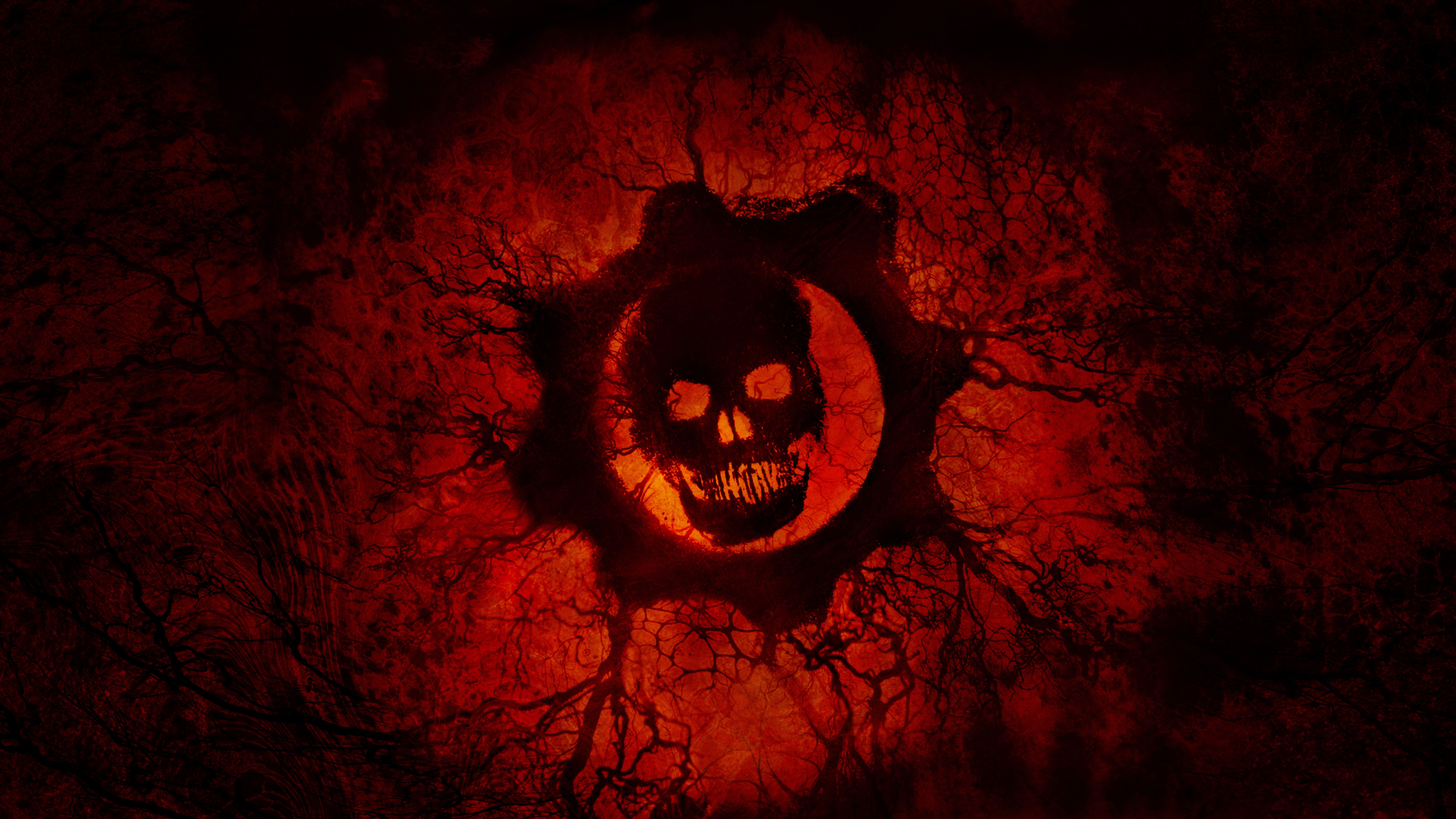 Teschio rosso Gears of War, 7680x4320 Ultra HD, Monitor 4K