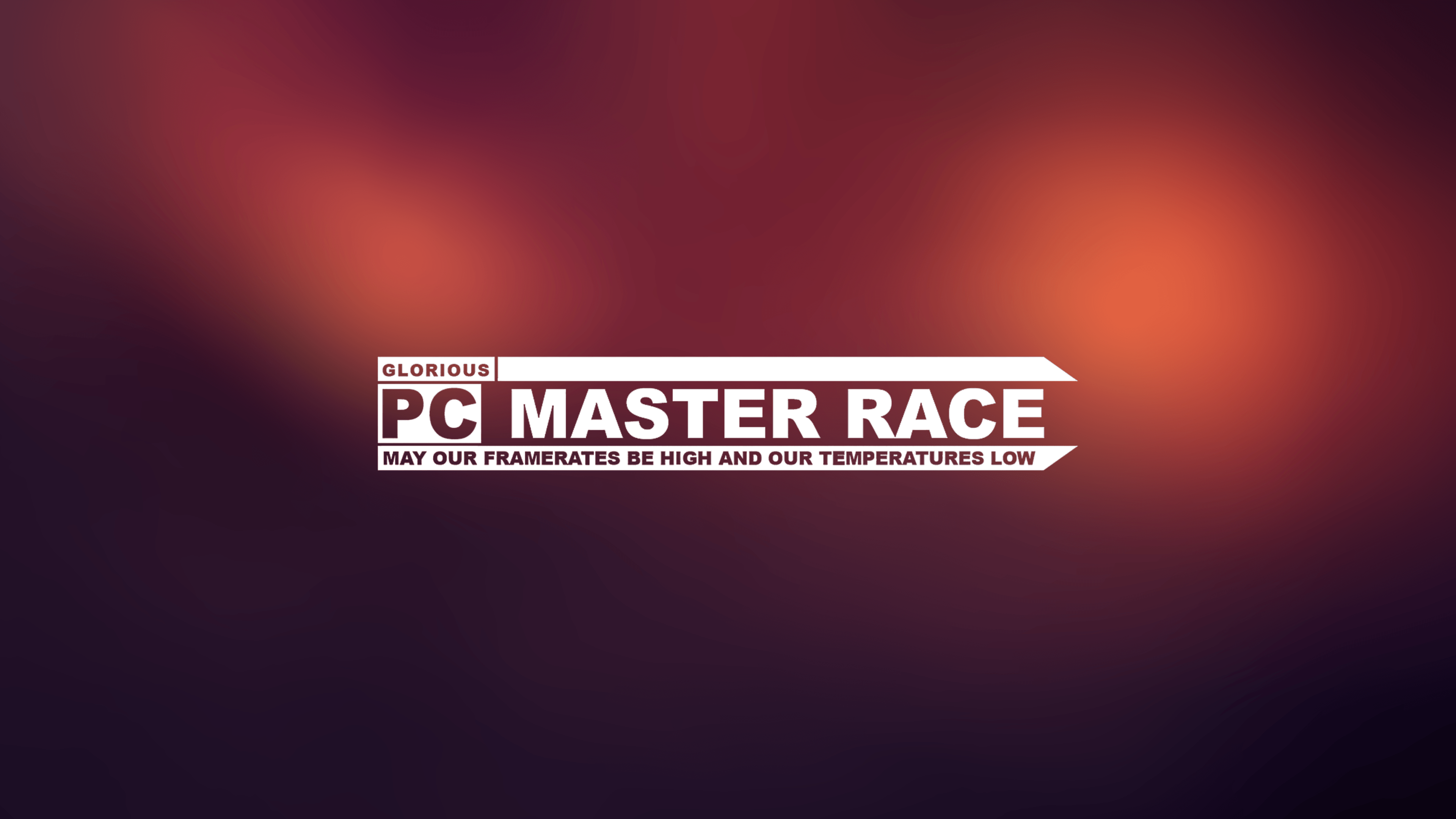 Logo PC Master Race rosso, 3840x2160 UHD, PC 4K
