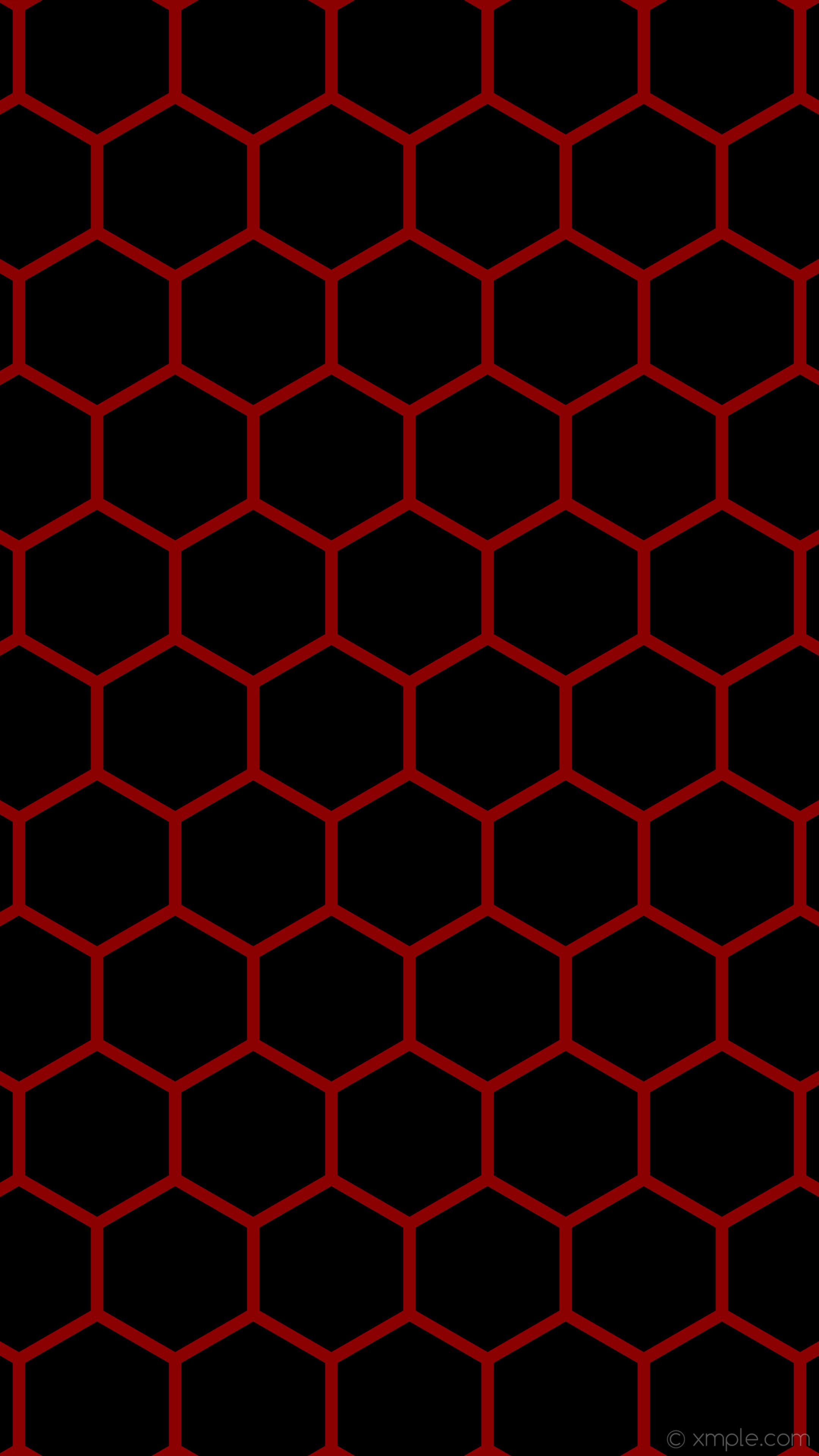 Motivo esagonale rosso e nero, 2160x3840 Full HD Verticale, Smartphone