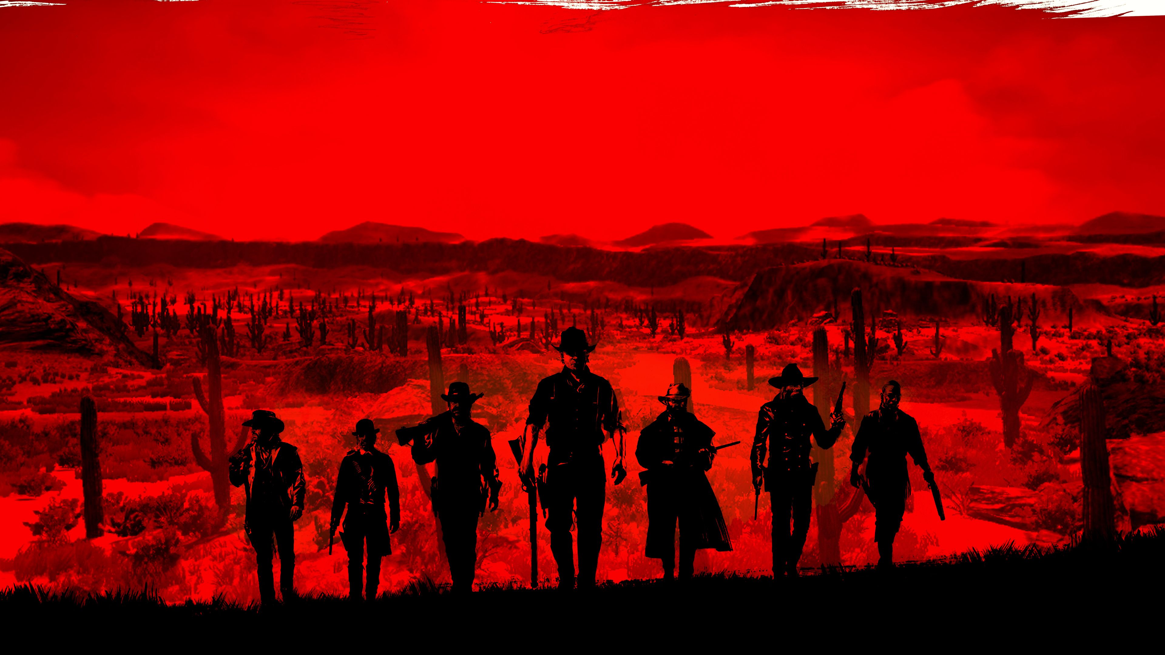 Red Dead Redemption silhouette gruppo, 3840x2160 4K Ultra HD, Monitor 4K