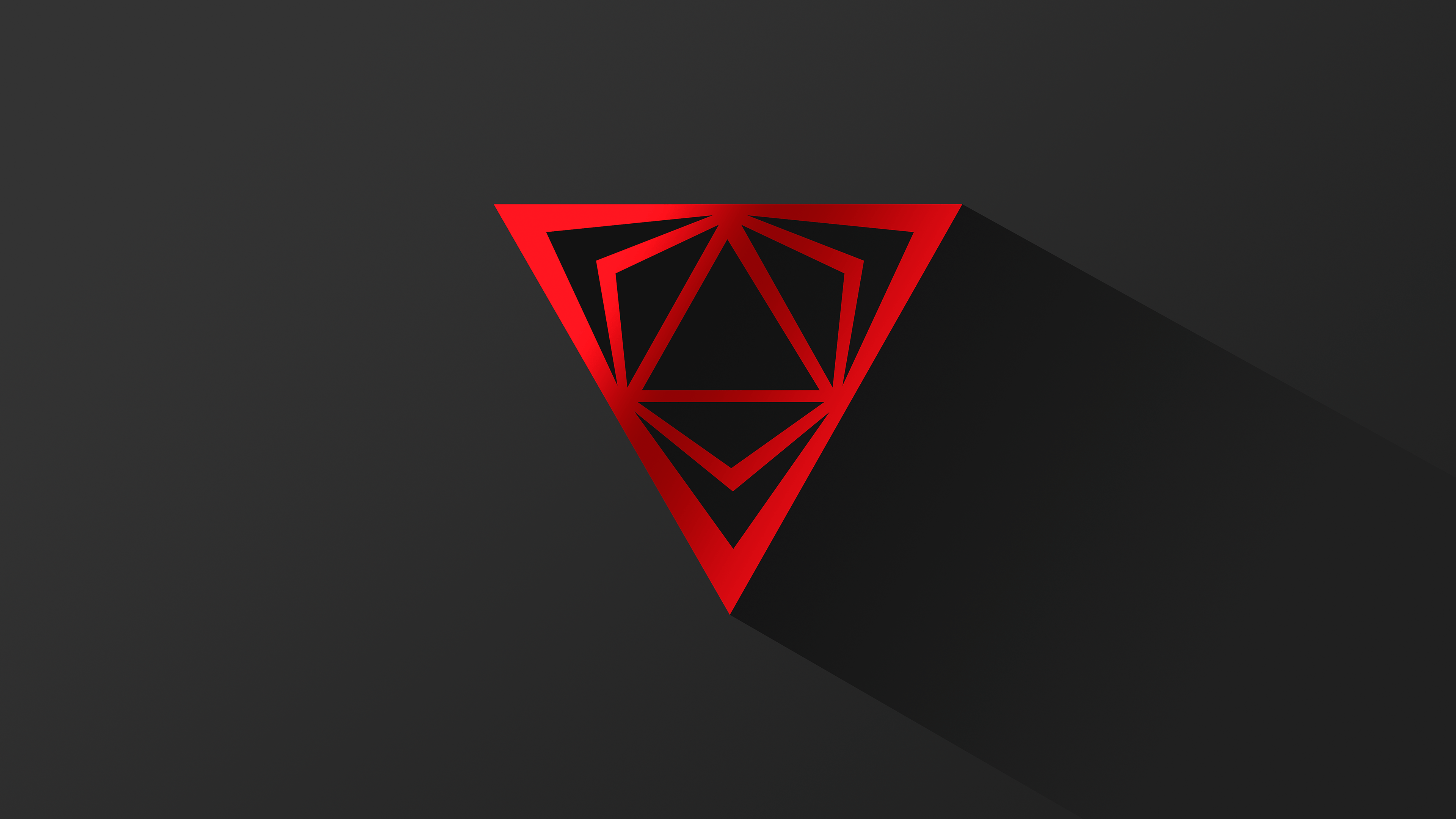 Triangolo geometrico rosso astratto, 3840x2160 UHD, PC 4K