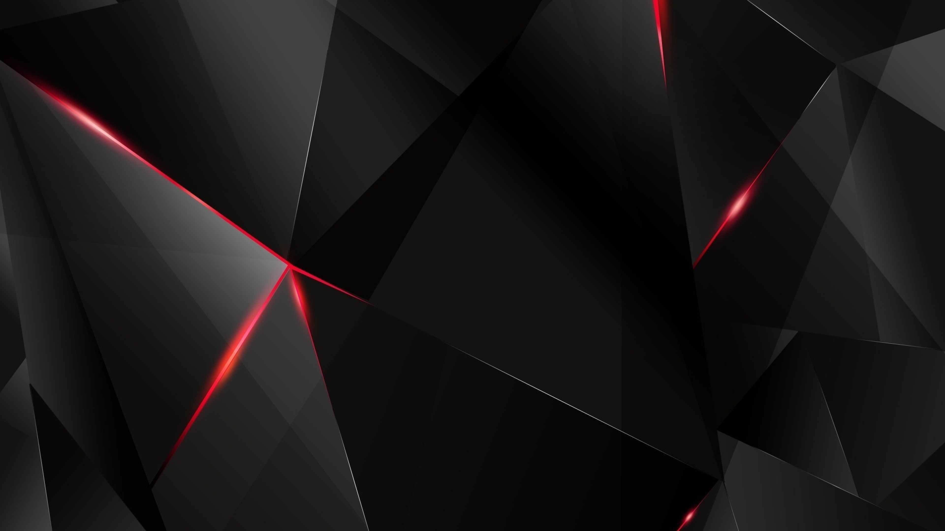Forme geometriche nere e rosse, 3840x2160 4K Ultra HD, Monitor 4K
