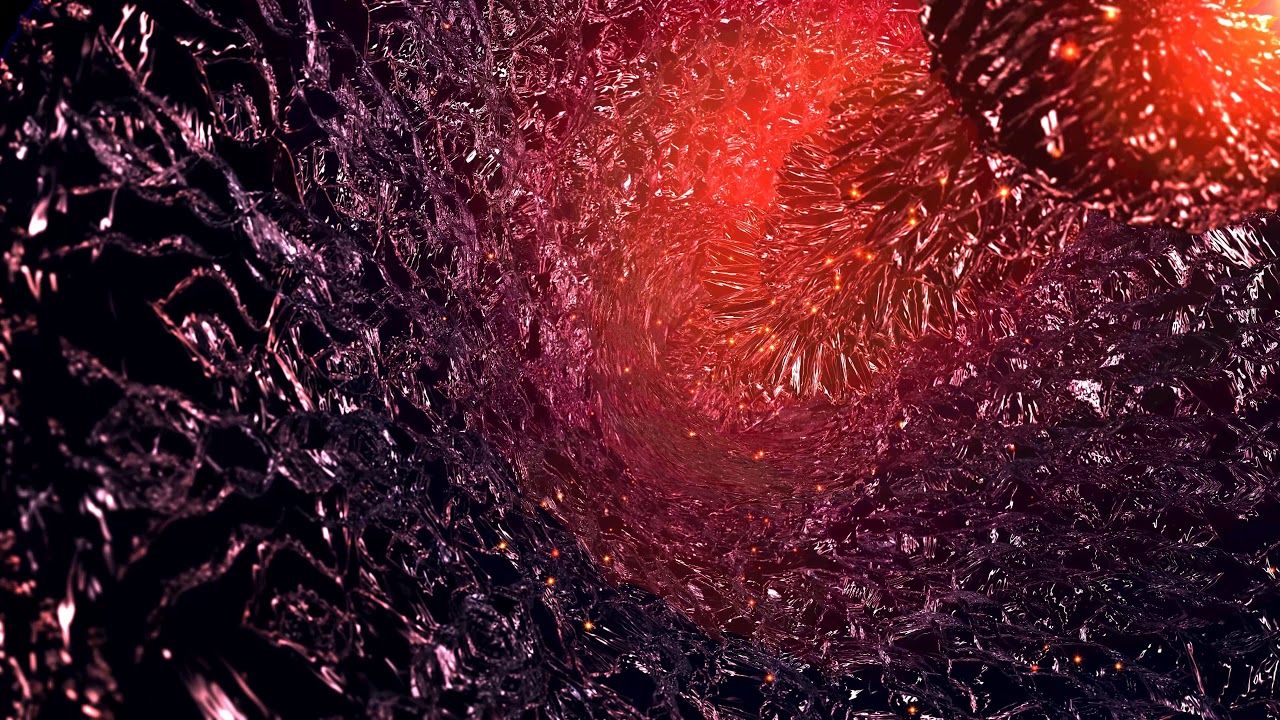 Cristallo liquido rosso astratto, 1280x720 720p, Laptop