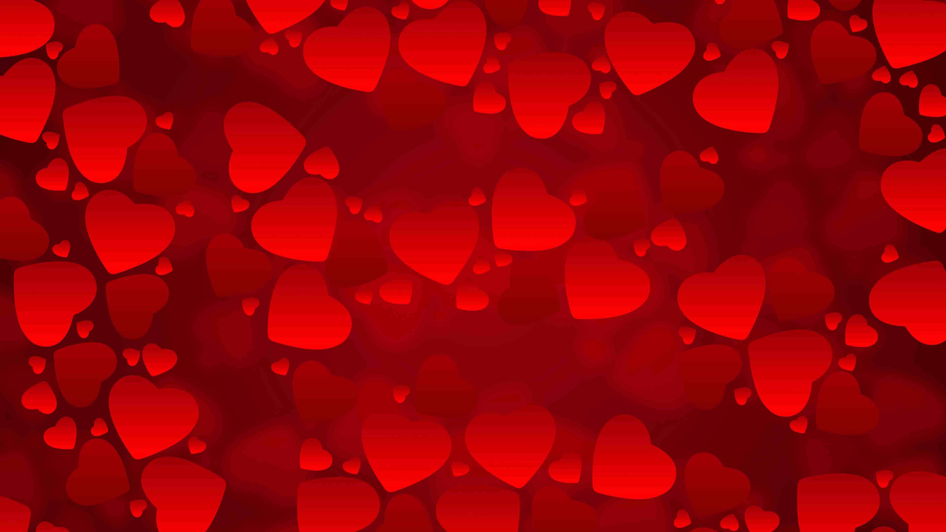 Cuori rossi San Valentino, 3840x2160 4K, Monitor 4K