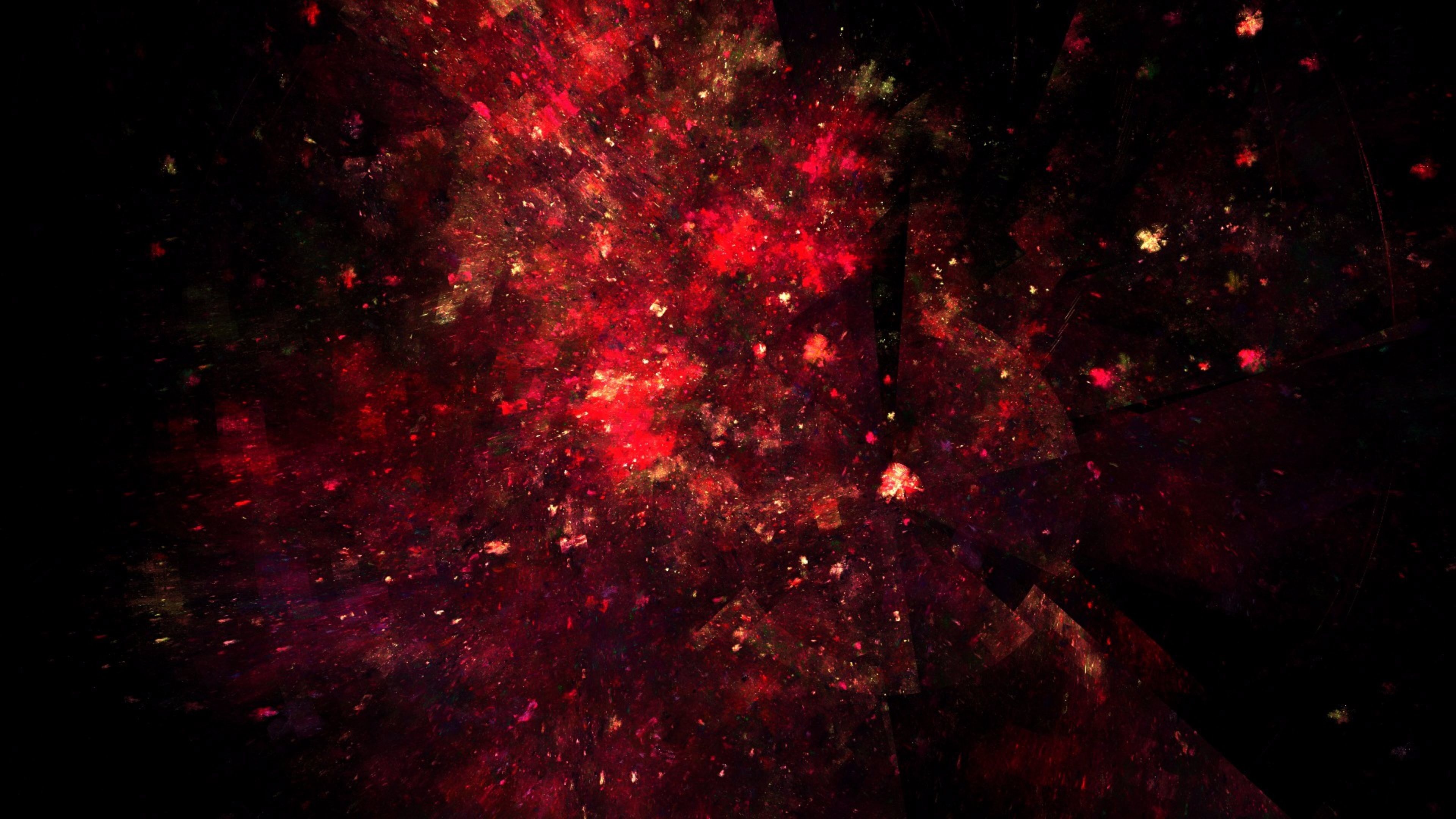 Esplosione astratta particelle rosse, 3840x2160 Ultra HD, 4K TV