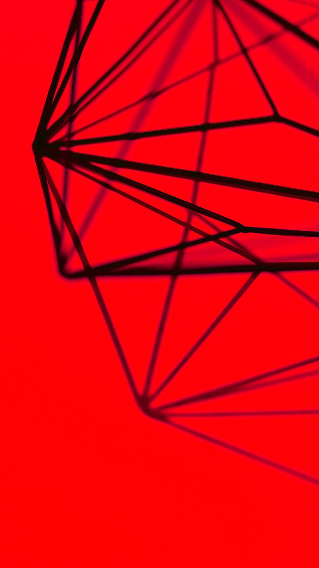 Struttura geometrica nera rossa, 1080x1920 Verticale, iPhone Air