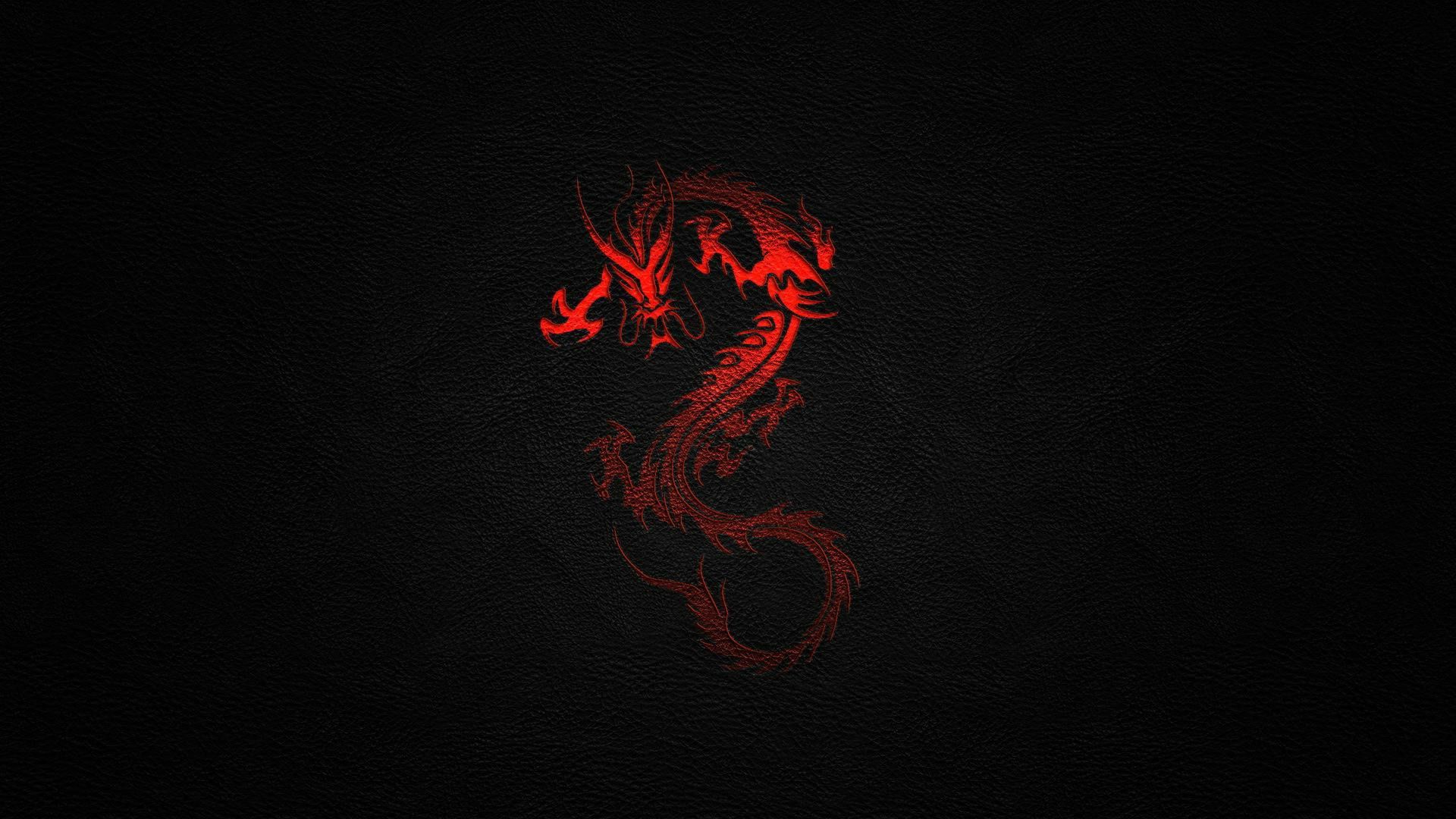 Drago rosso su sfondo nero, 1920x1080 1080p, PC Desktop