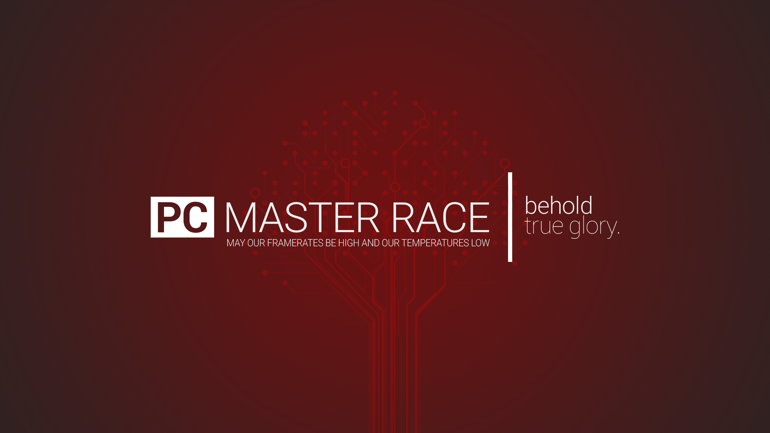 PC Master Race logo rosso, 2560x1440 2K, PC Desktop