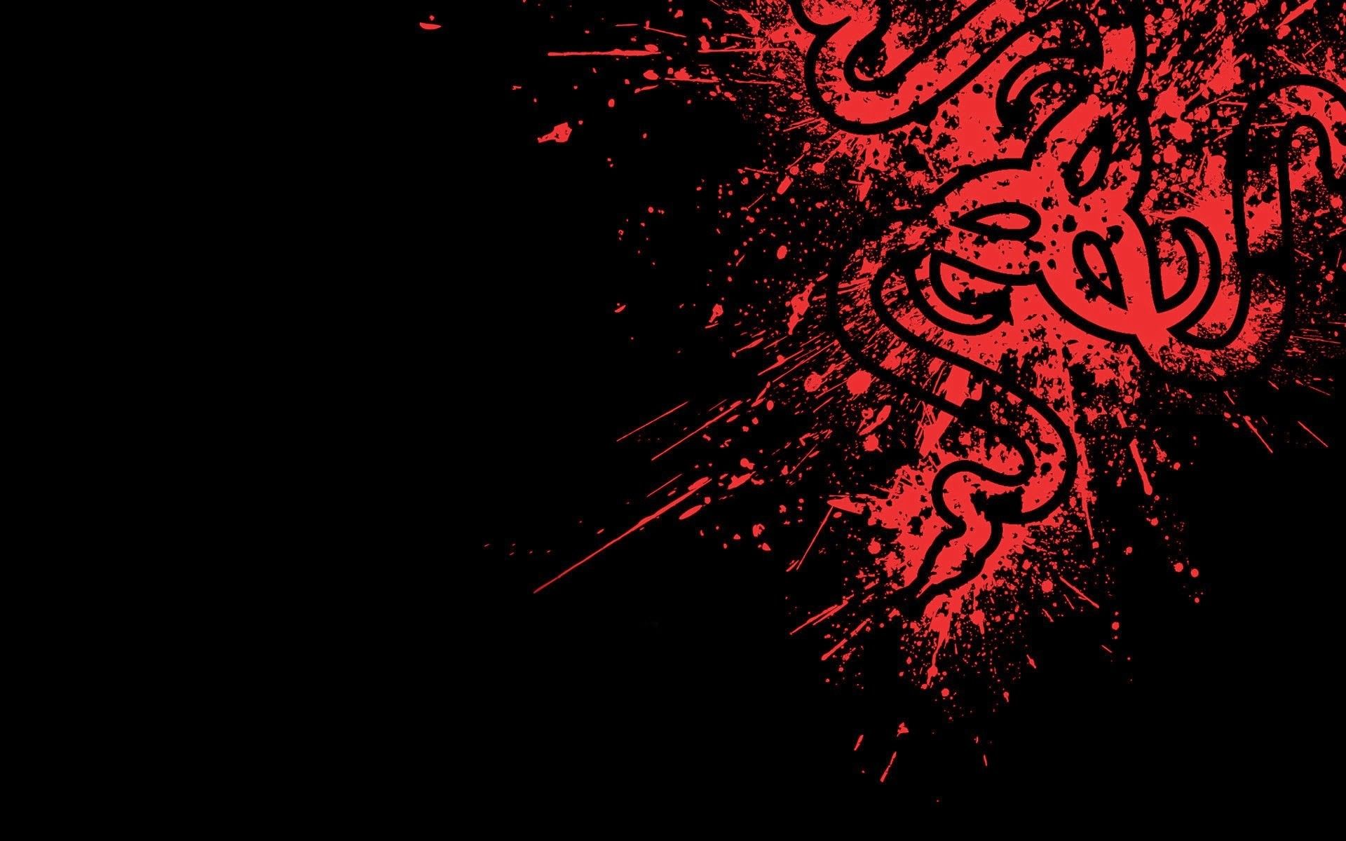 Logo Razer schizzi rossi, 1920x1200 Full HD+, PC Desktop