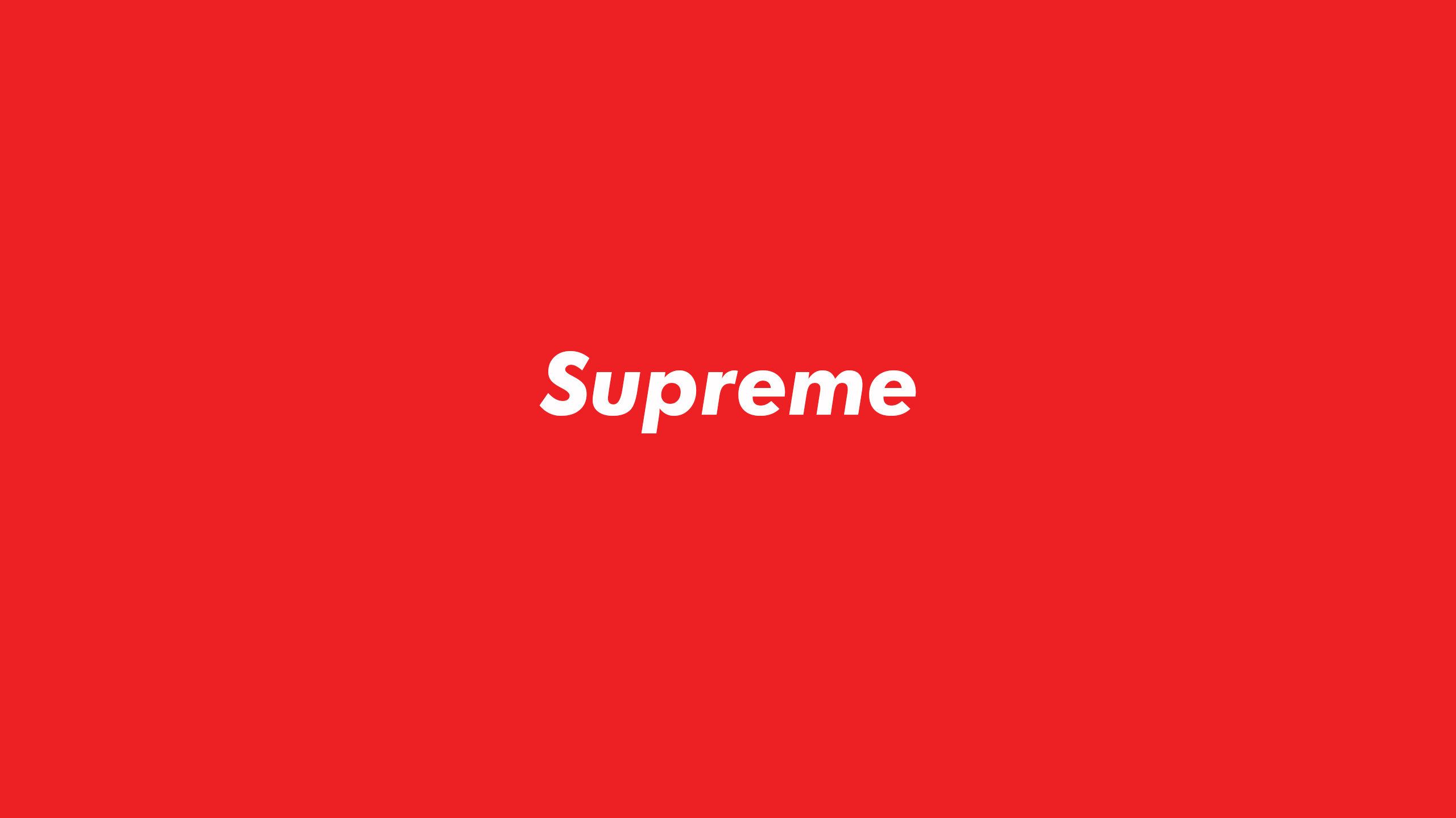 Logo Supreme sfondo rosso, streetwear, 2560x1440 1440p, Desktop