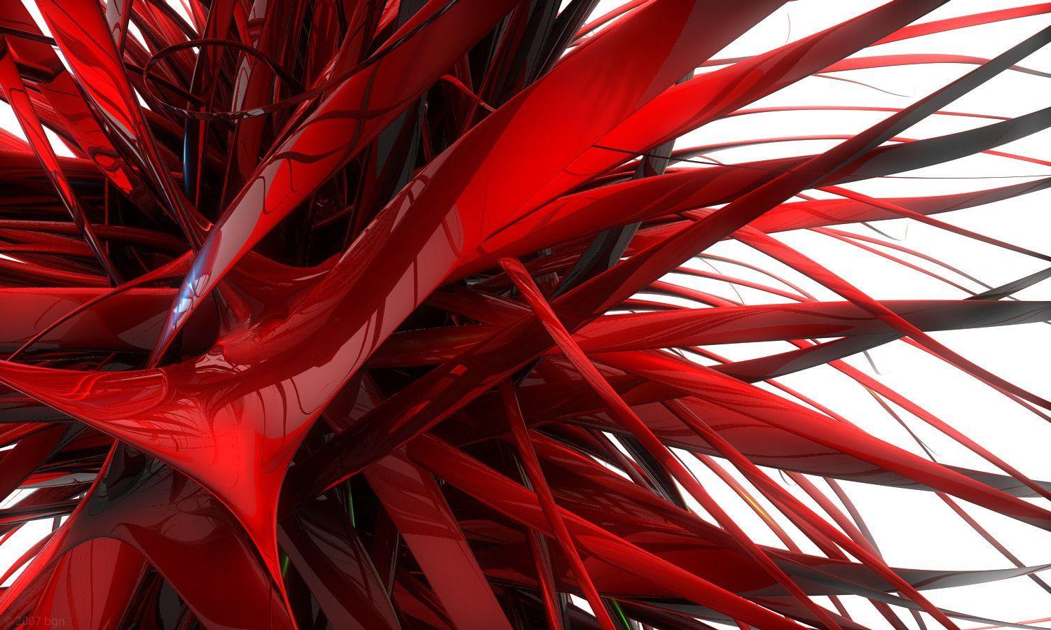 Forme astratte rosse 3D, 1500x900 720p, PC
