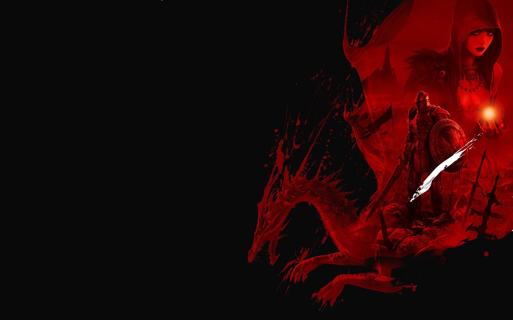 Drago rosso e guerriero, 1680x1050 HD Ready, Monitor Gaming
